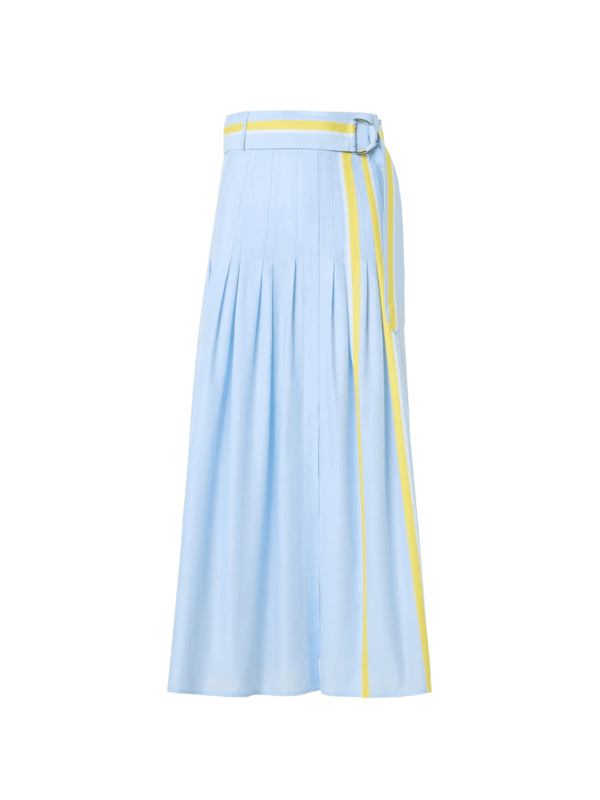 striped-detail pleated midi skirt - Image 1