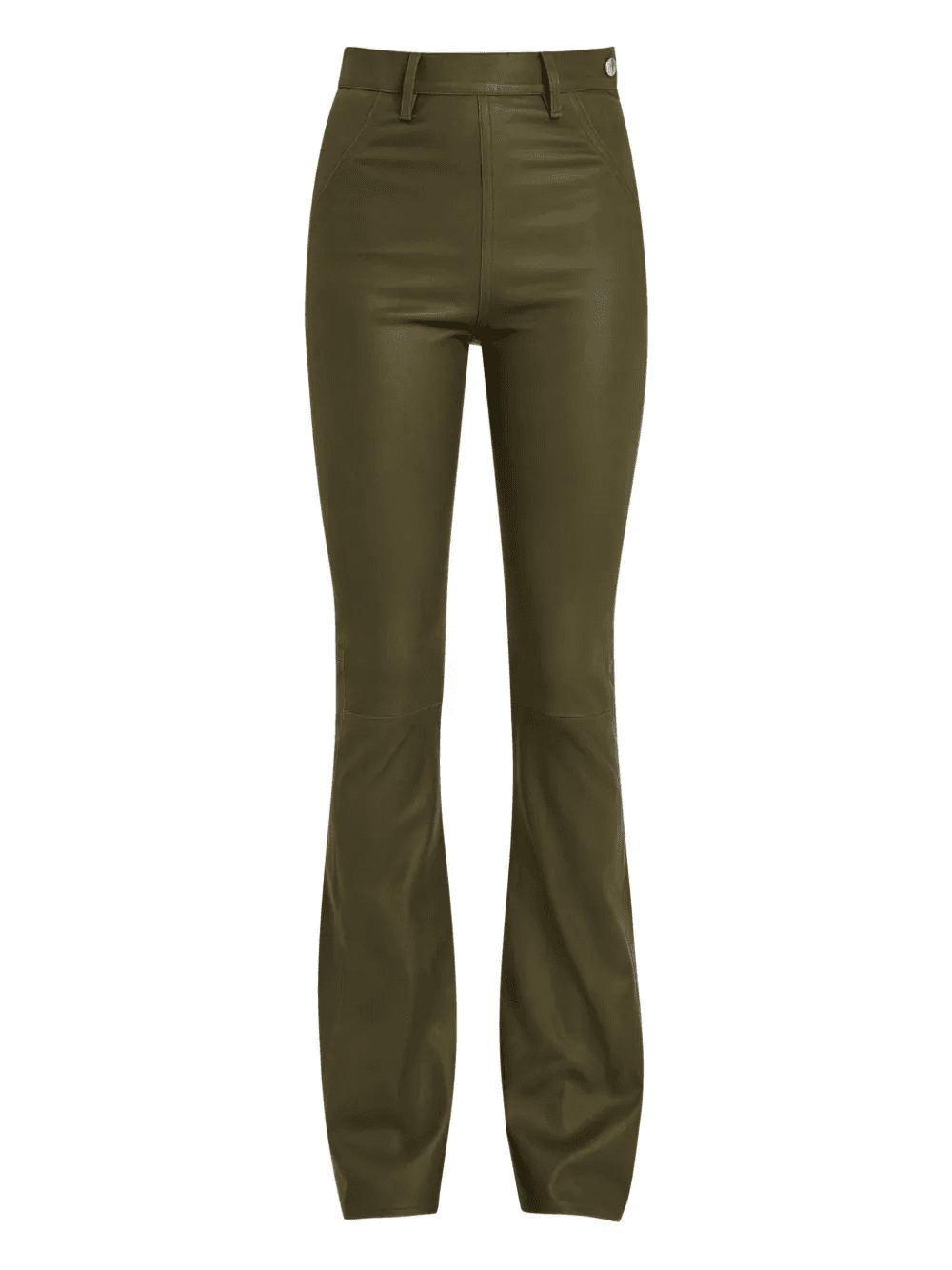 button-detail flared trousers - Image 1