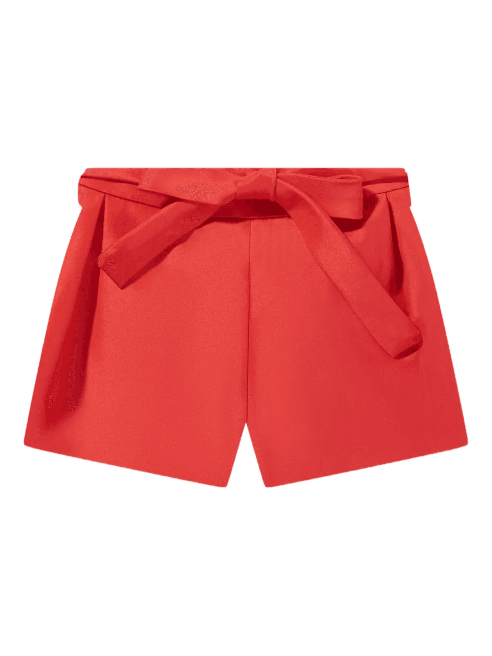 pleated bow-belt shorts - Image 1