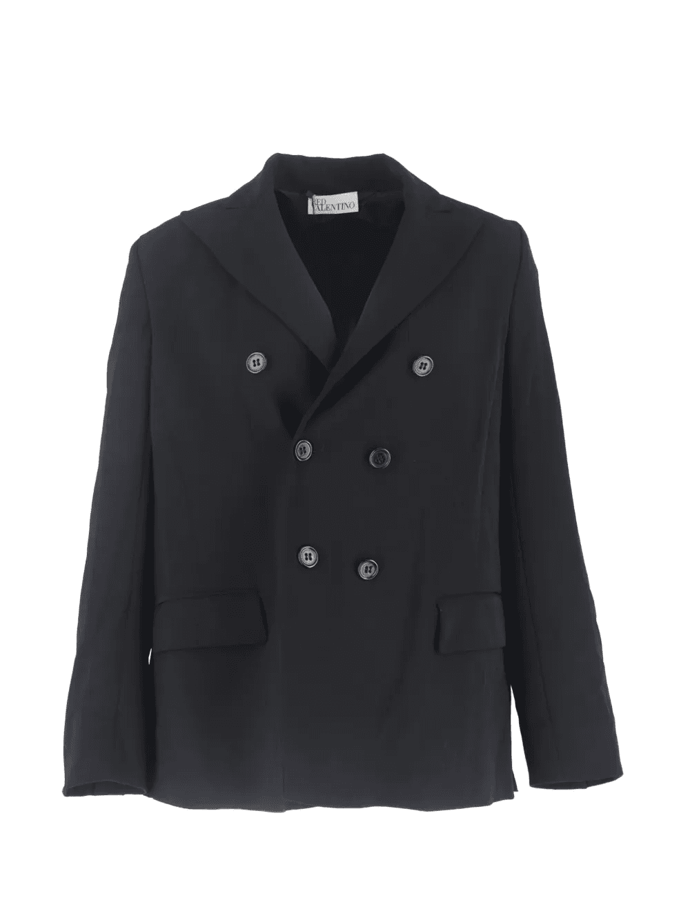double-breasted pleated blazer - Image 1