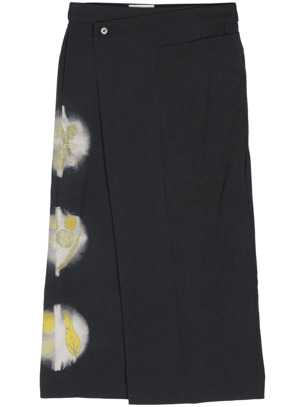 abstract-print wool midi skirt - Image 1