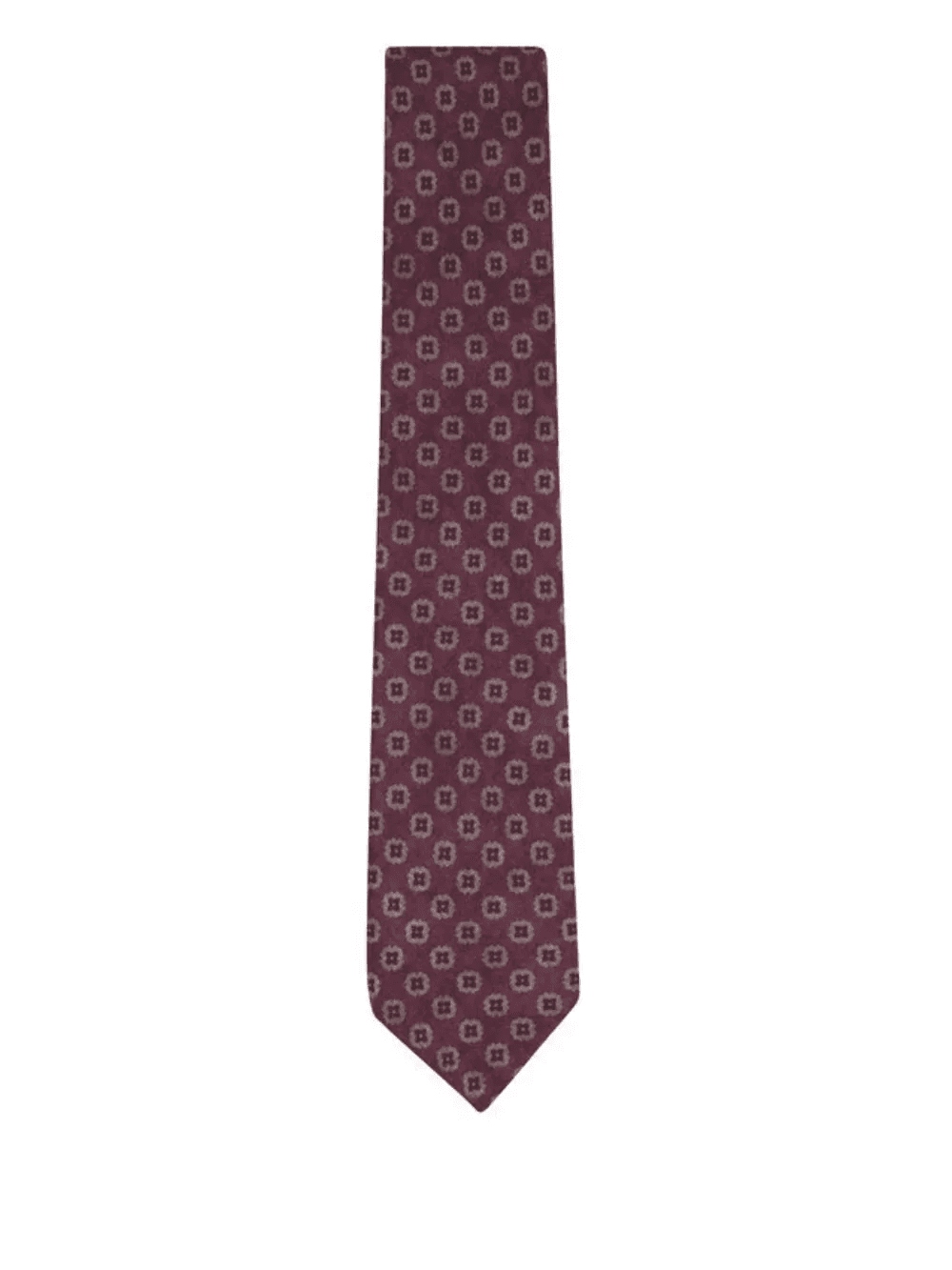 patterned wool tie - Image 1