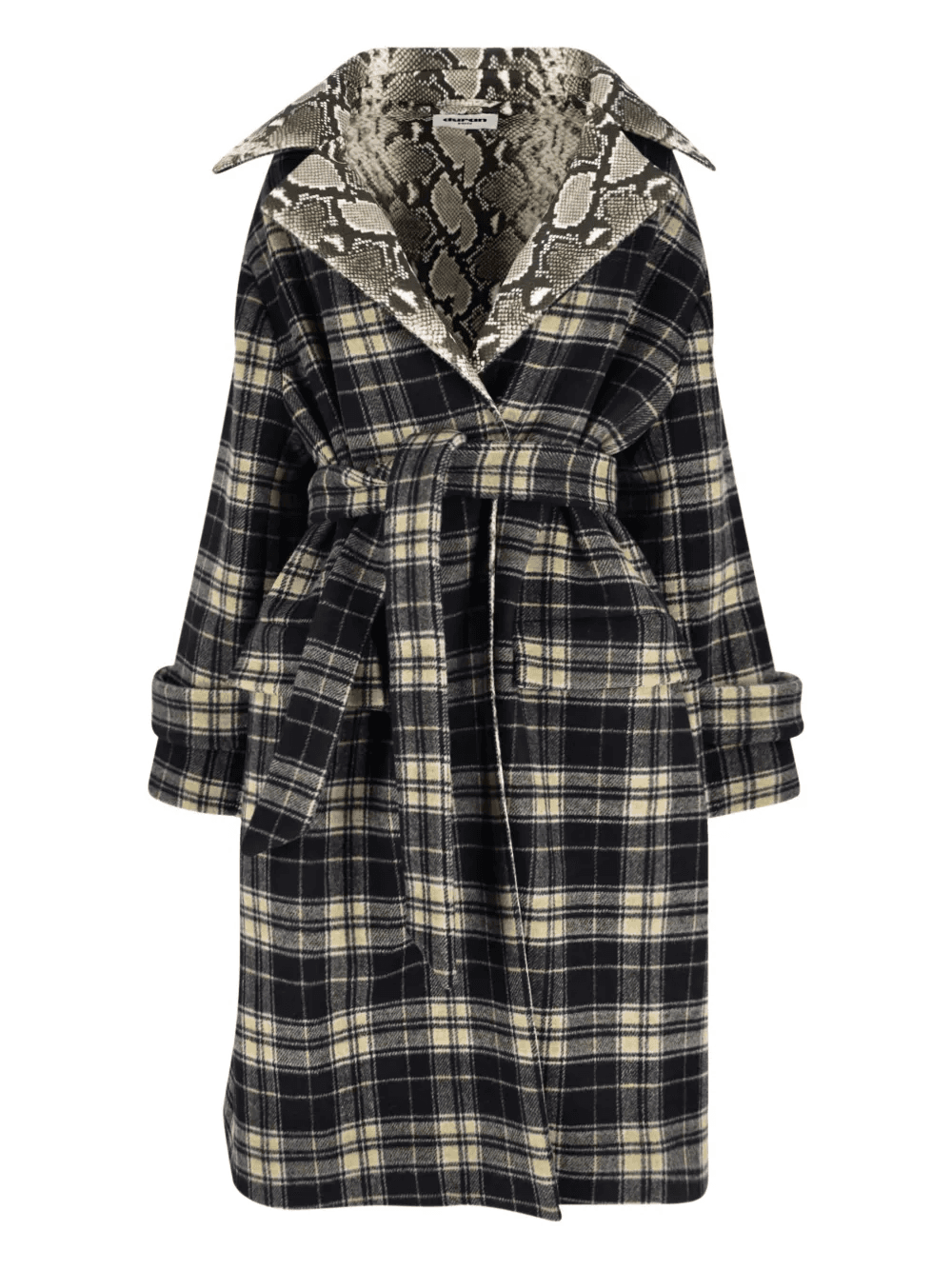 Plaid Snakeskin Coat - Image 1