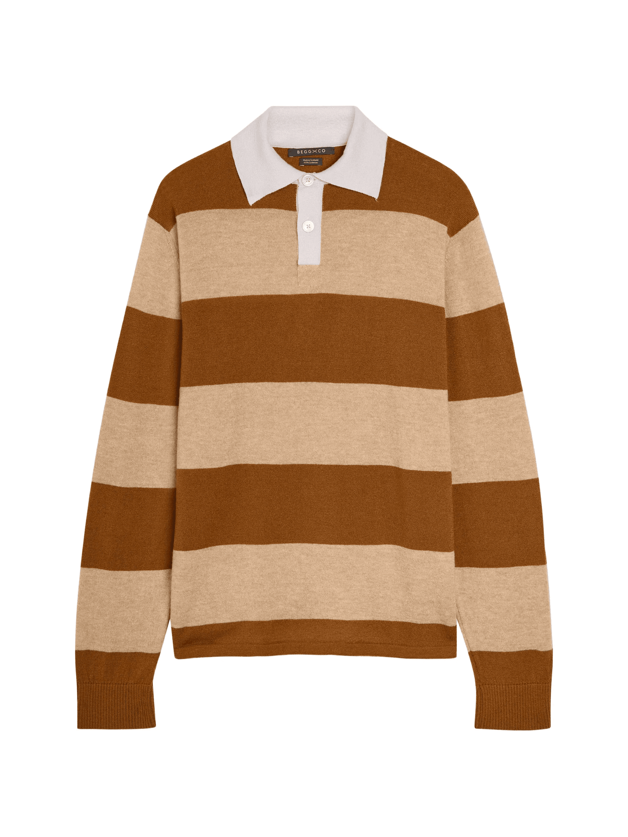 striped collared polo shirt - Image 1