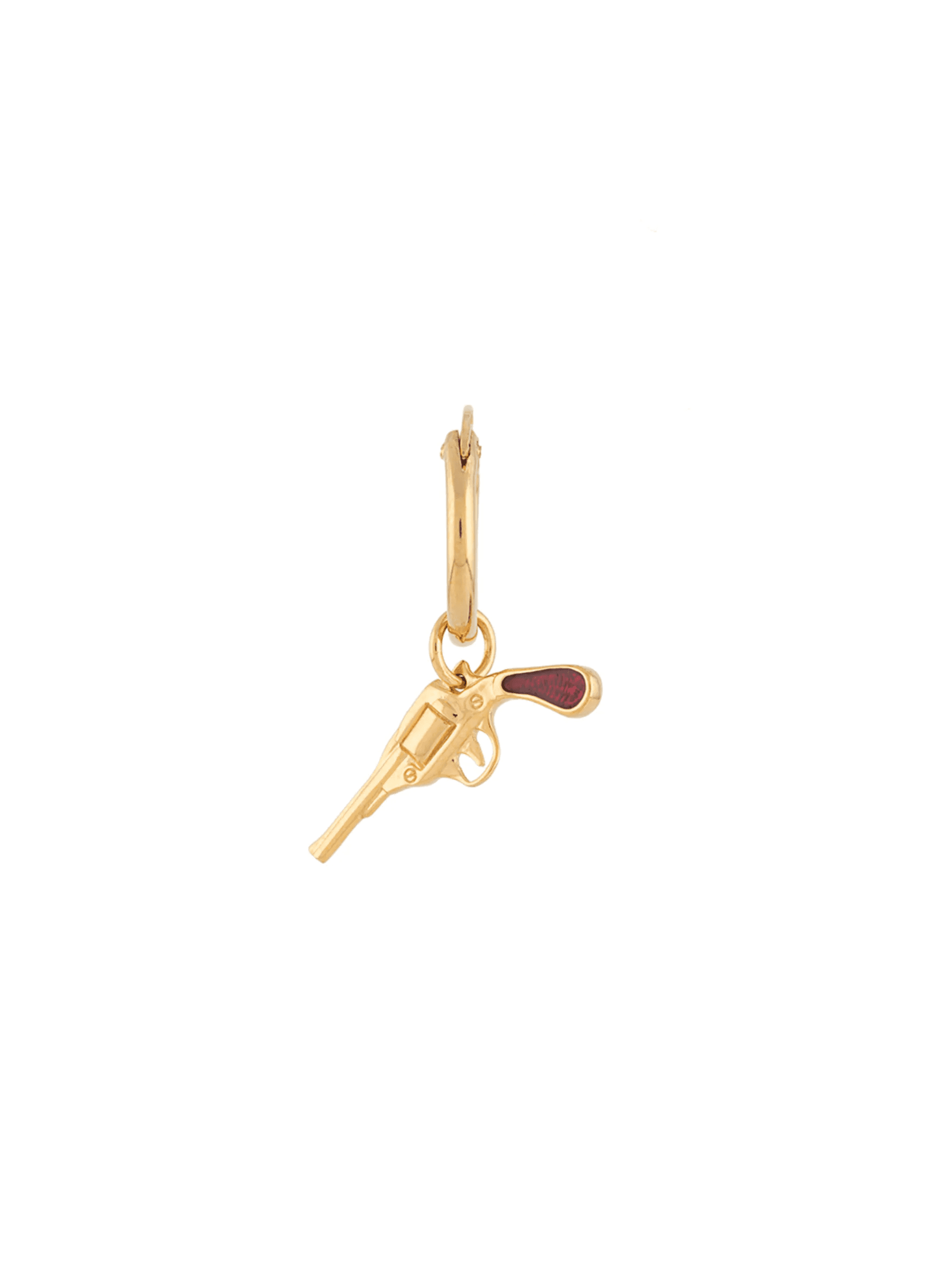 pistol charm single hoop earring - Image 1