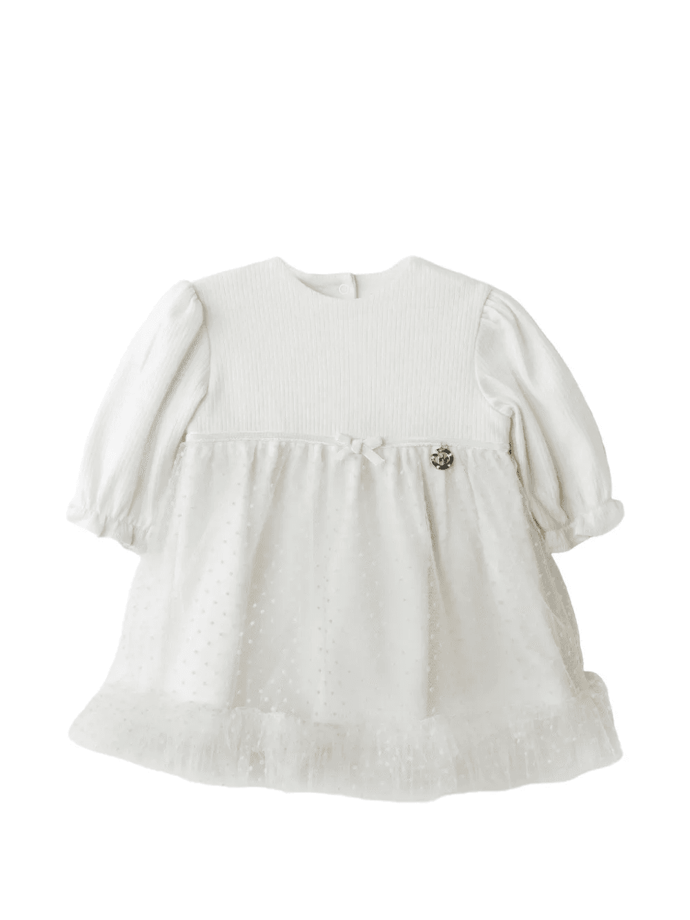 tulle-skirted ribbed-bodice dress - Image 1