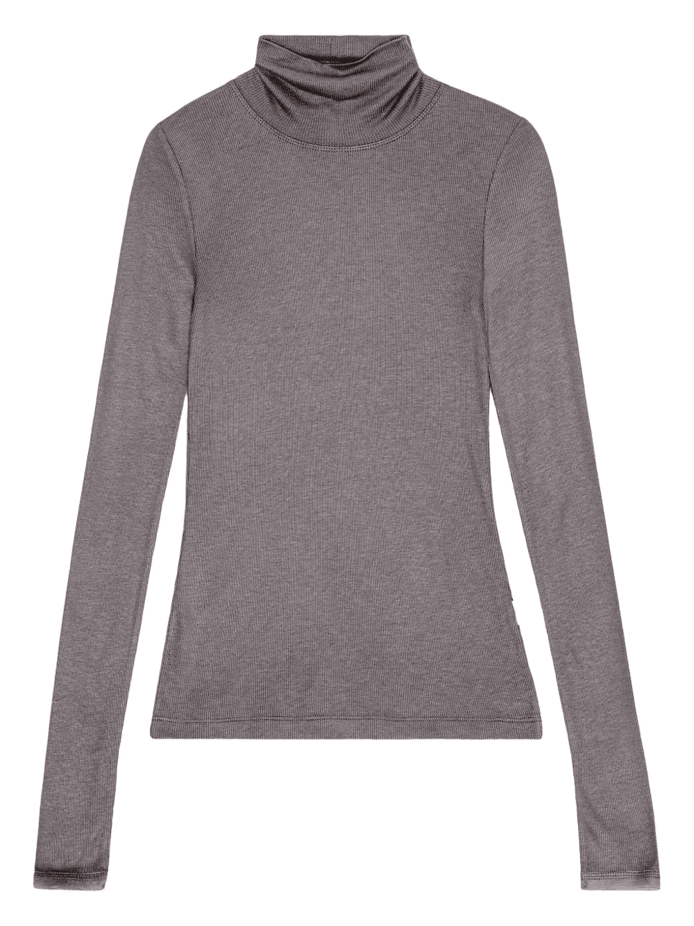 long-sleeve ribbed turtleneck sweater - Image 1