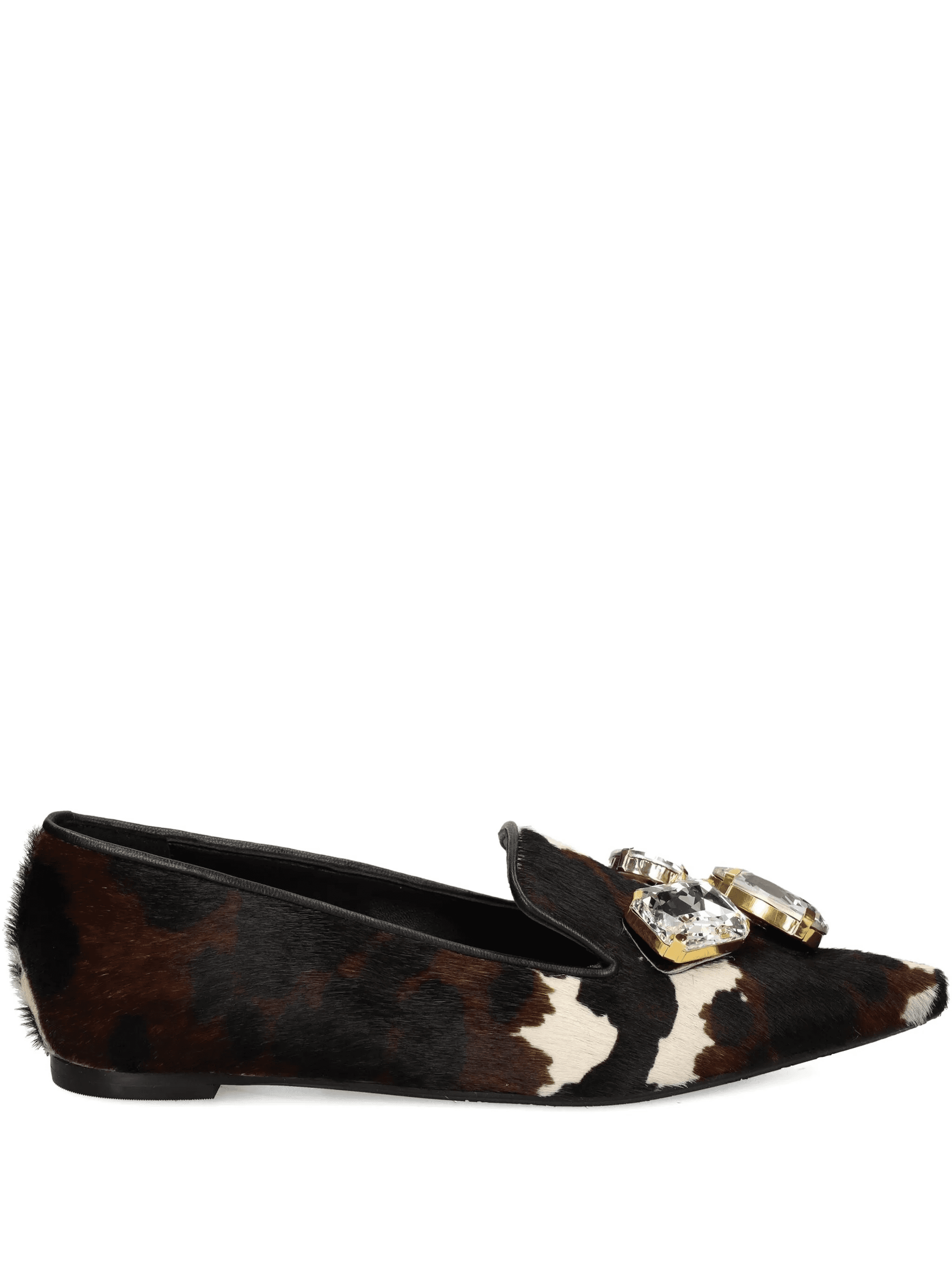 crystal-embellished pointed-toe loafers - Image 1