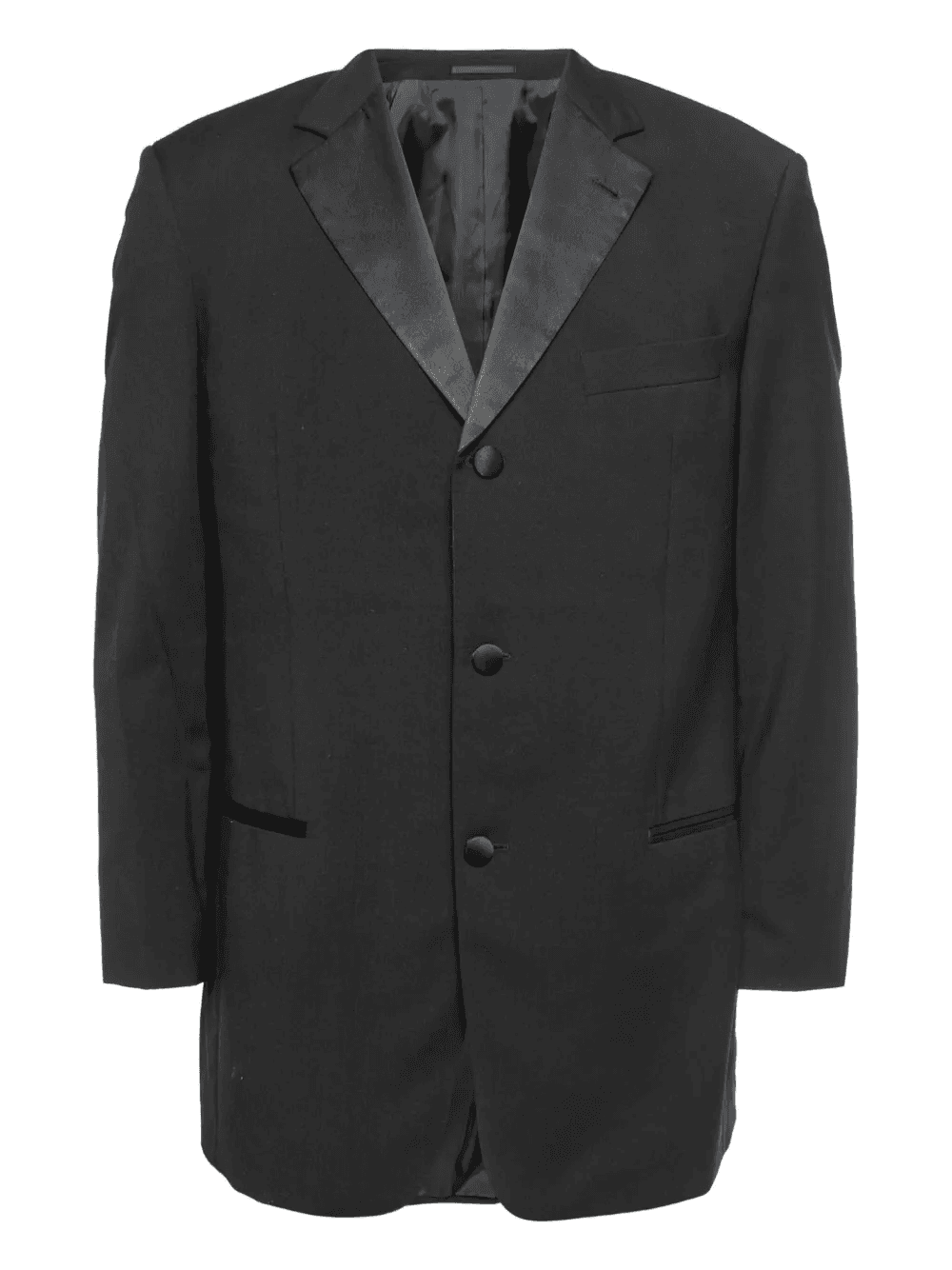 satin-lapel wool blazer - Image 1