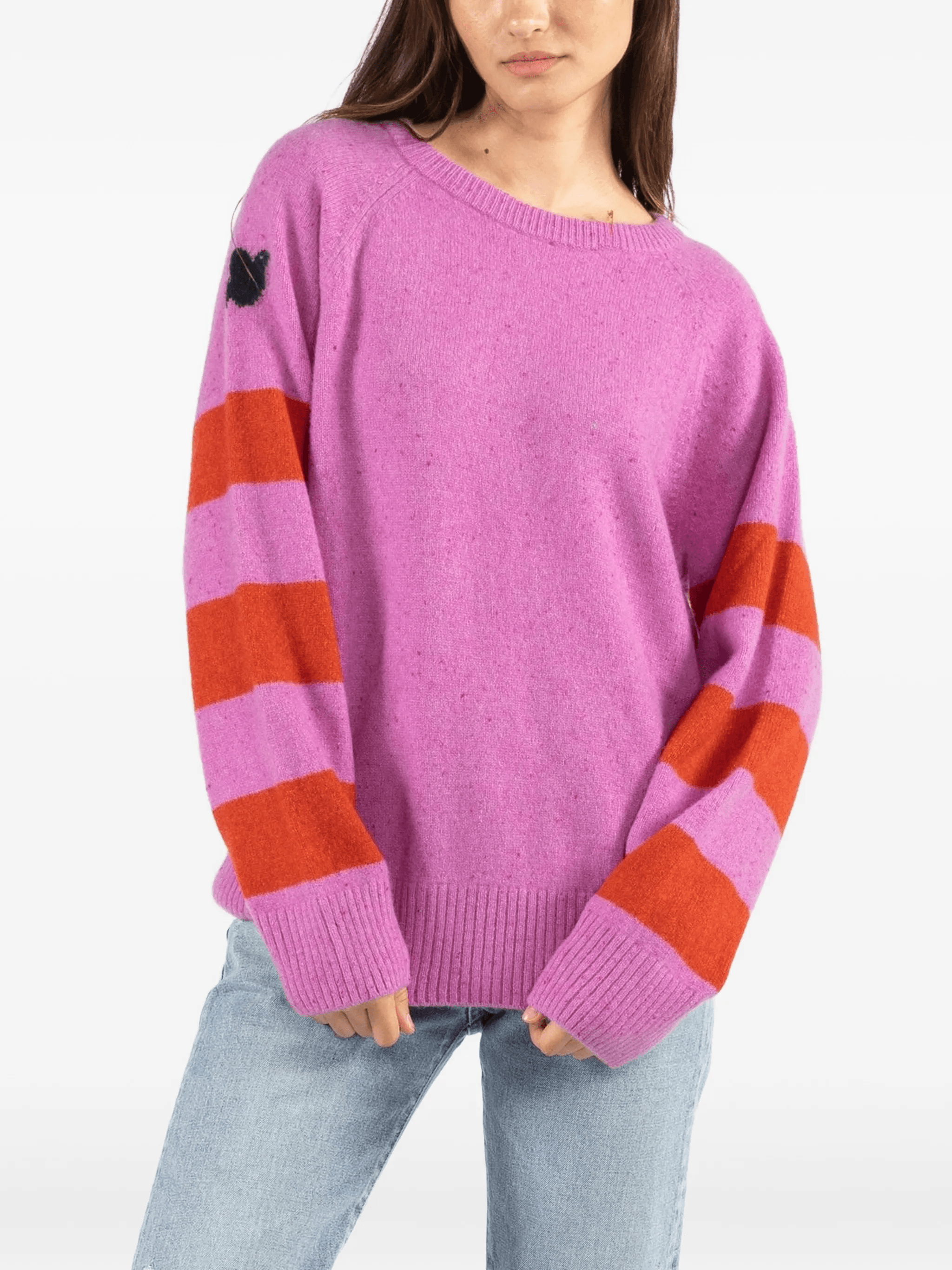 striped crew-neck sweater - Image 1