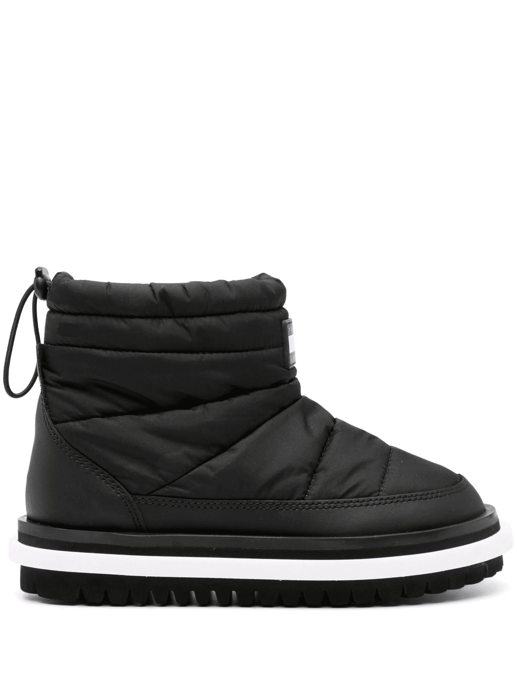 logo-patch padded ankle boots - Image 1