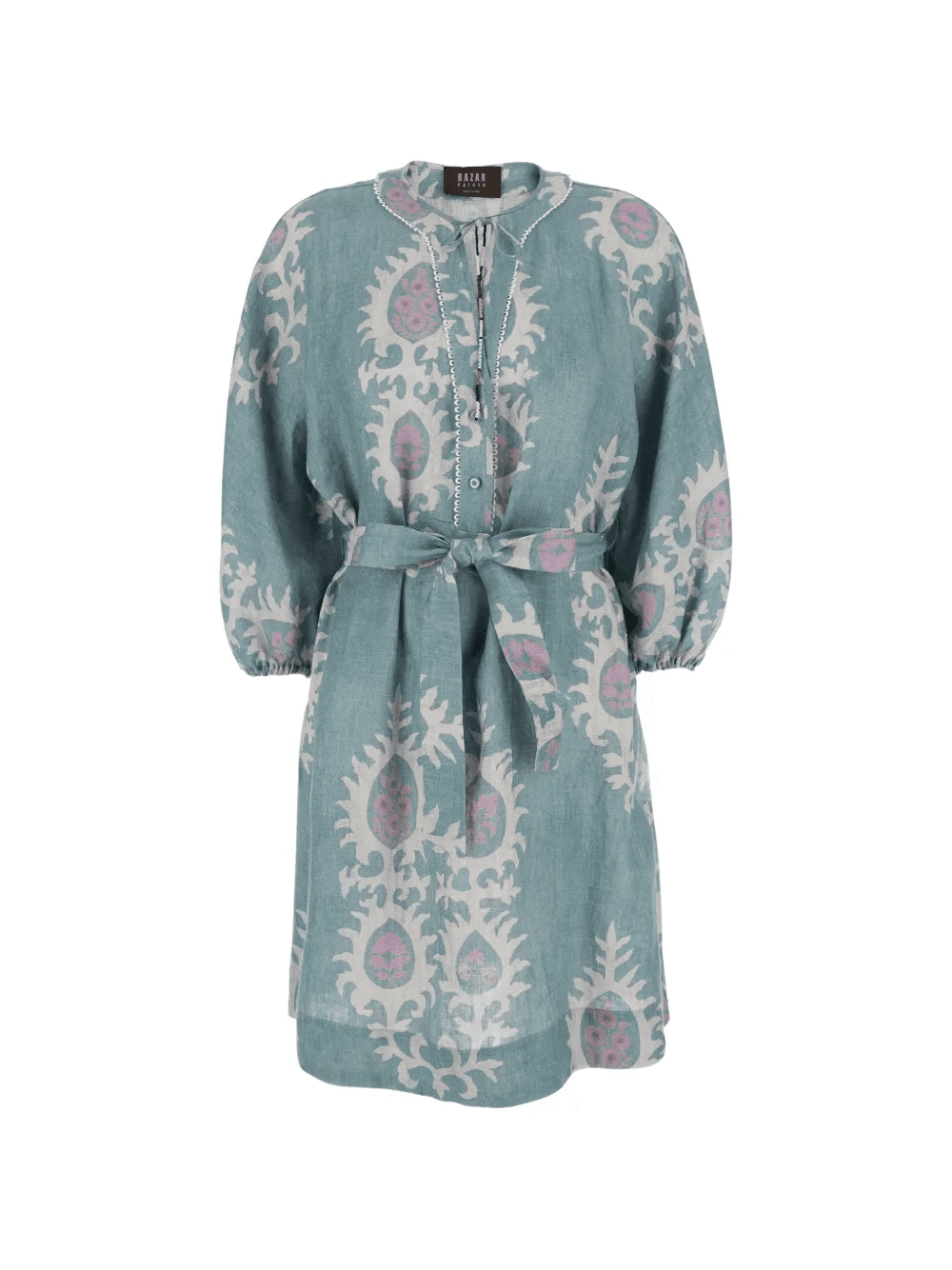 pattern tie dress - Image 1