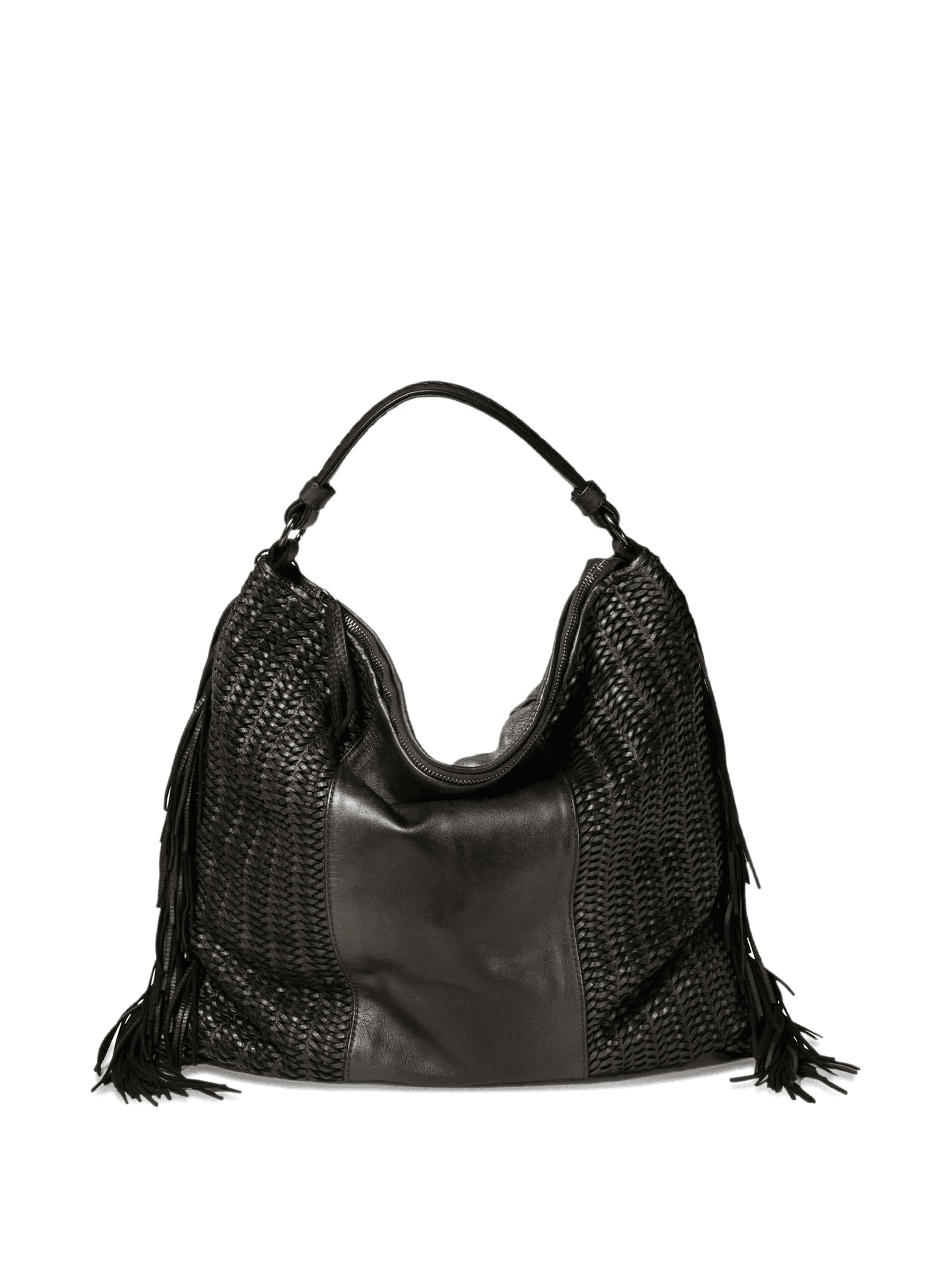 fringed-hem  shoulder bag - Image 1