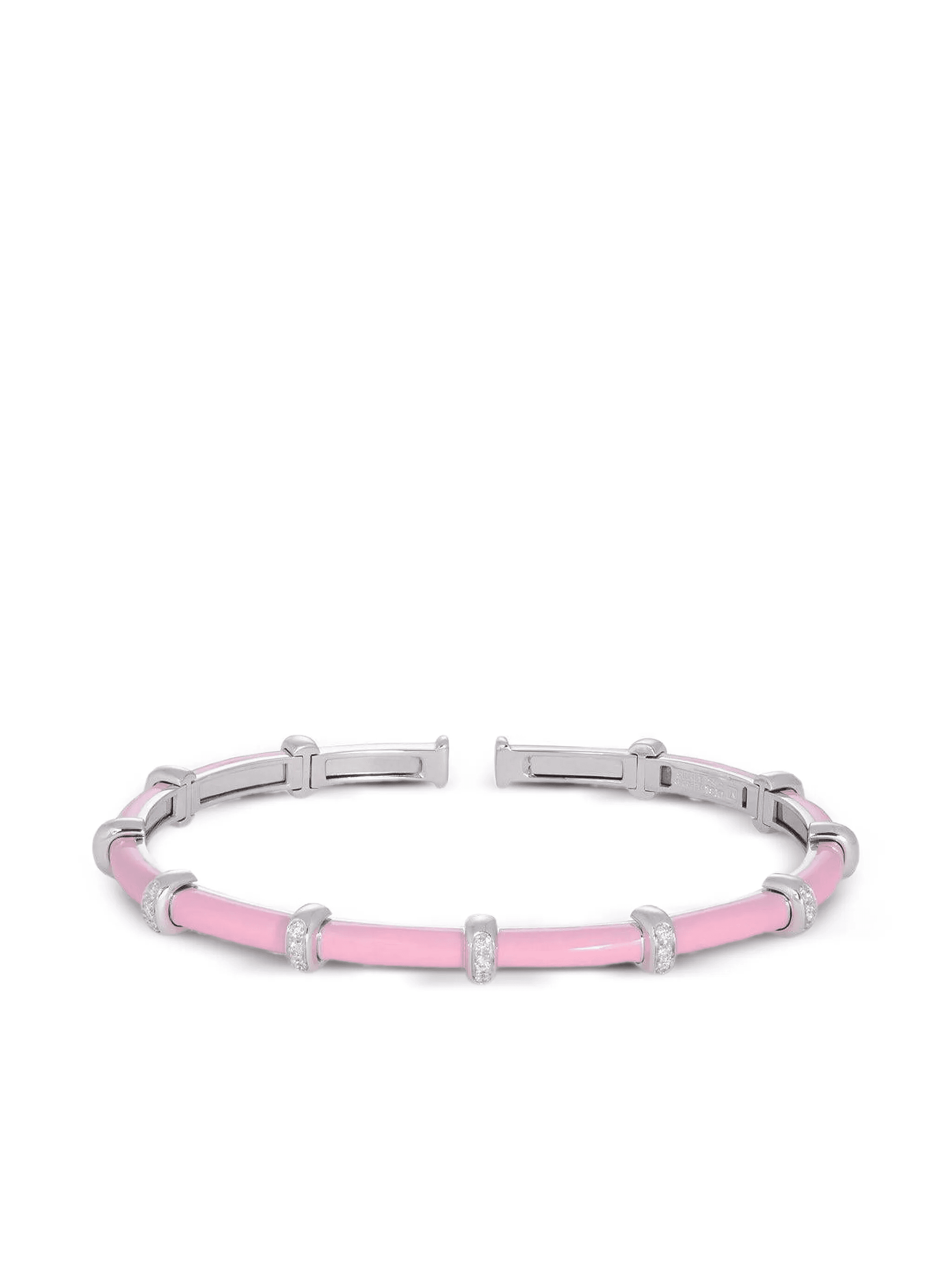 18K white gold Pink Carly diamond bracelet - Image 1