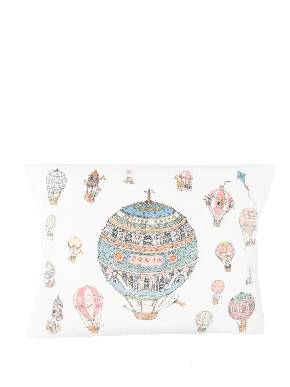 hot air balloons velour cushion - Image 1