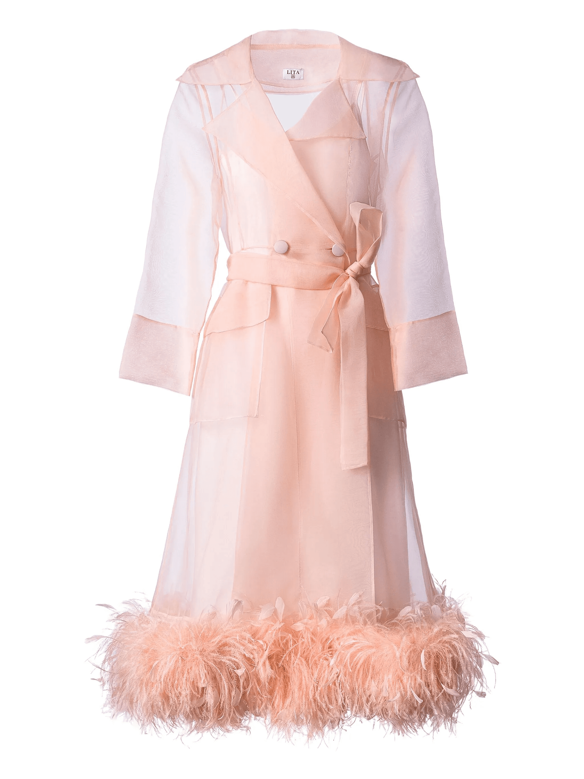 organza midi trench dress - Image 1