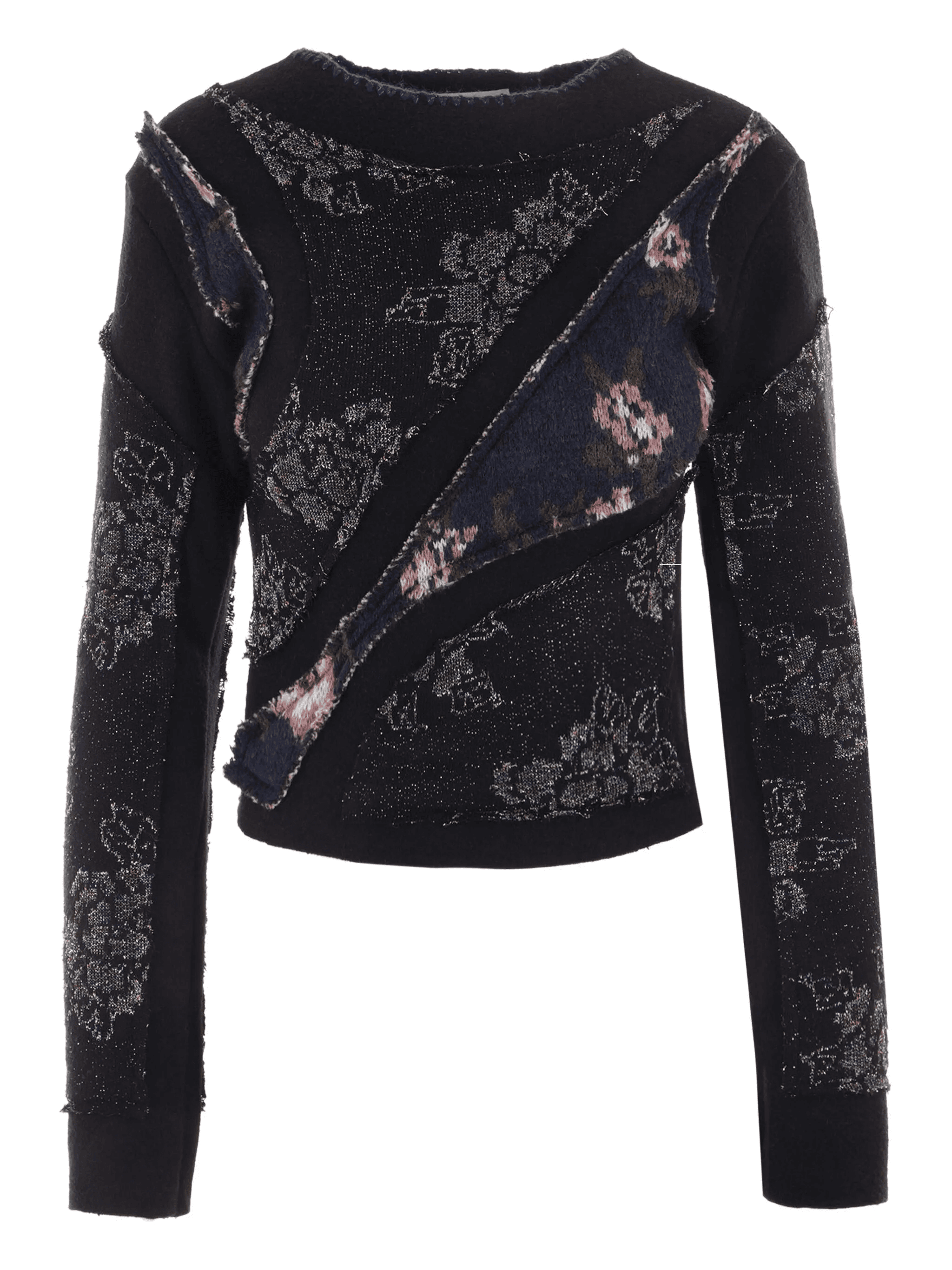 floral-patchwork pullover - Image 1