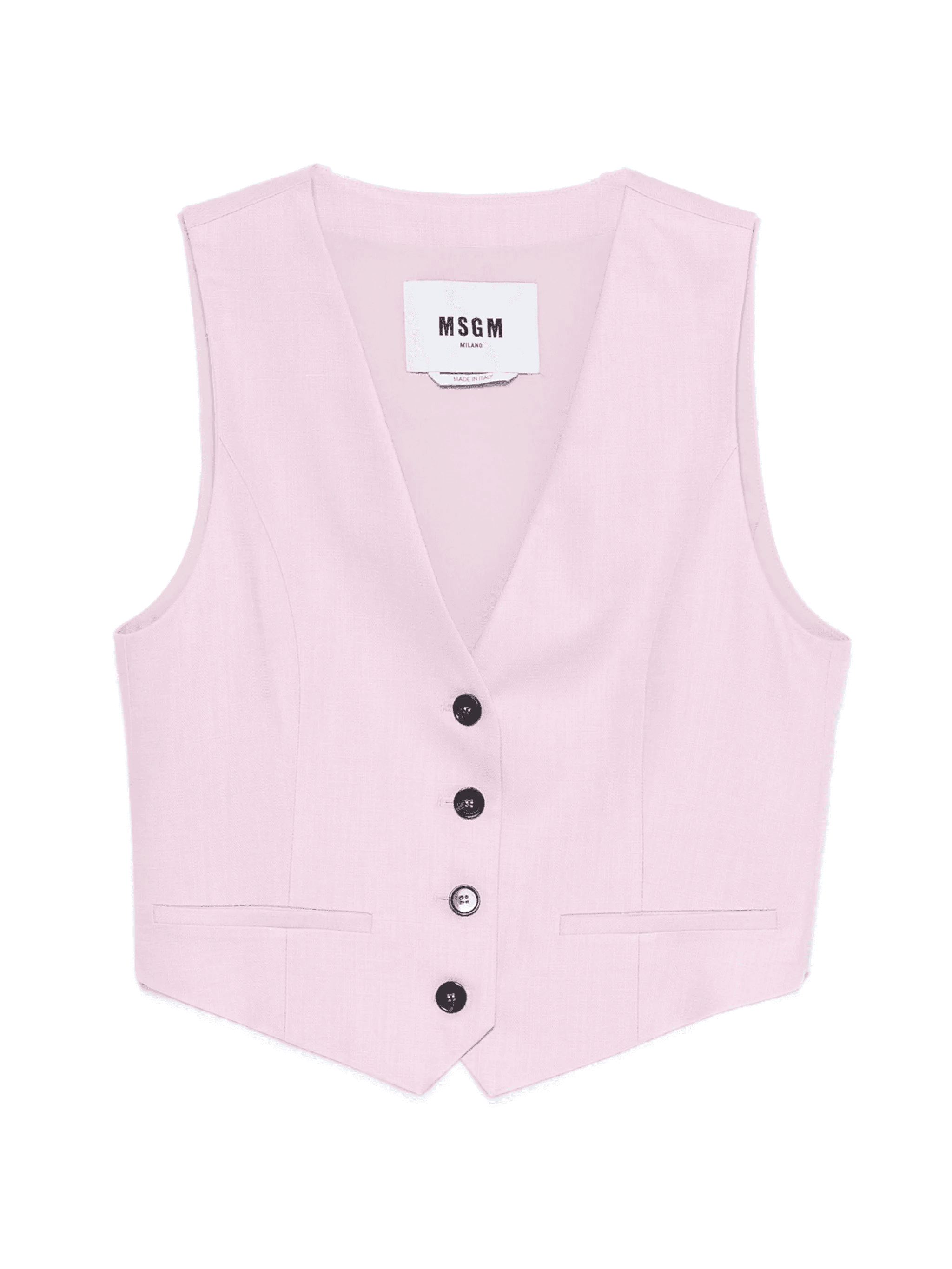 V-neck button-fastening gilet - Image 1