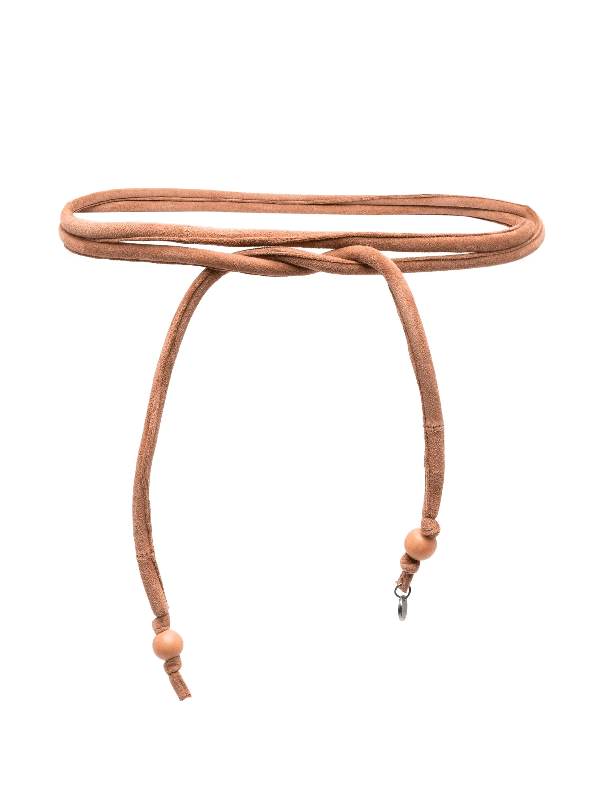 suede wood-bead belt - Image 1