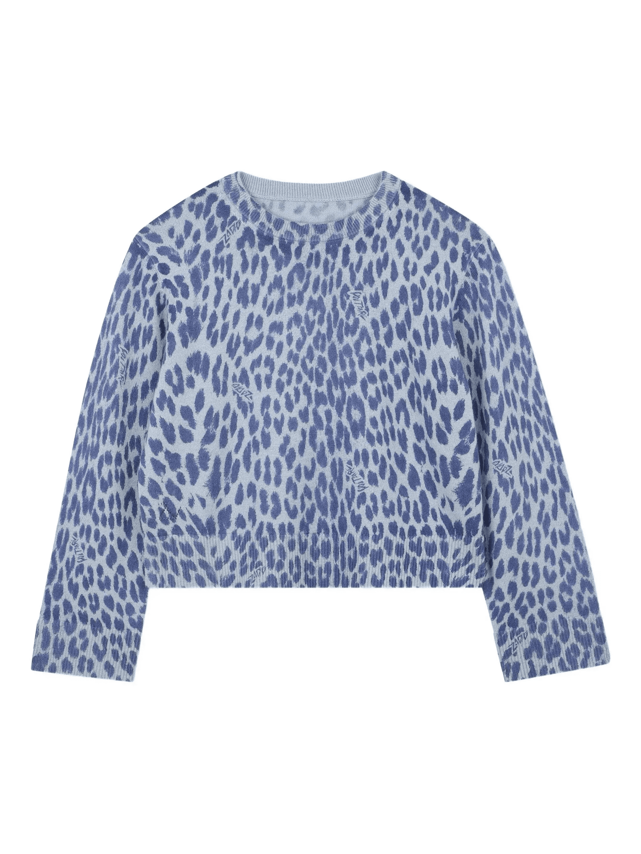 leopard-print long-sleeve sweater - Image 1