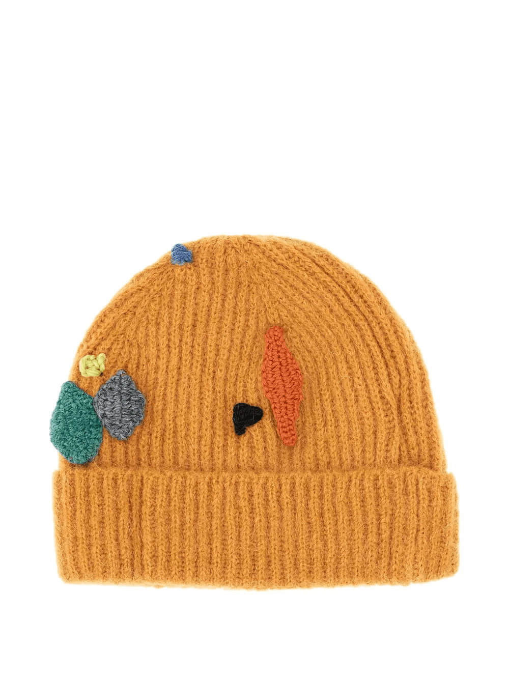 embroidered ribbed beanie - Image 1