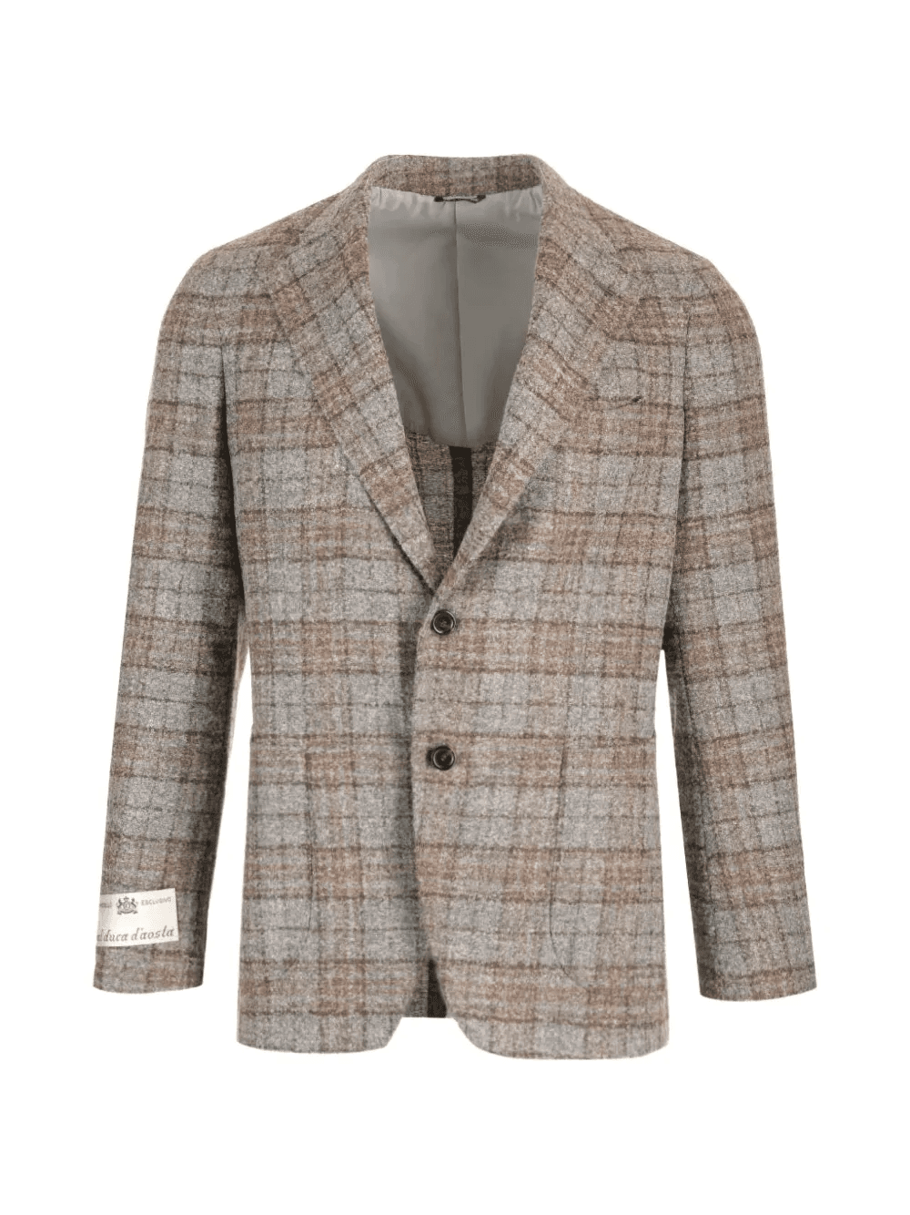 single-breasted tartan blazer - Image 1