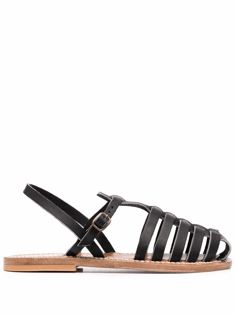 open-toe leather sandals - Image 1