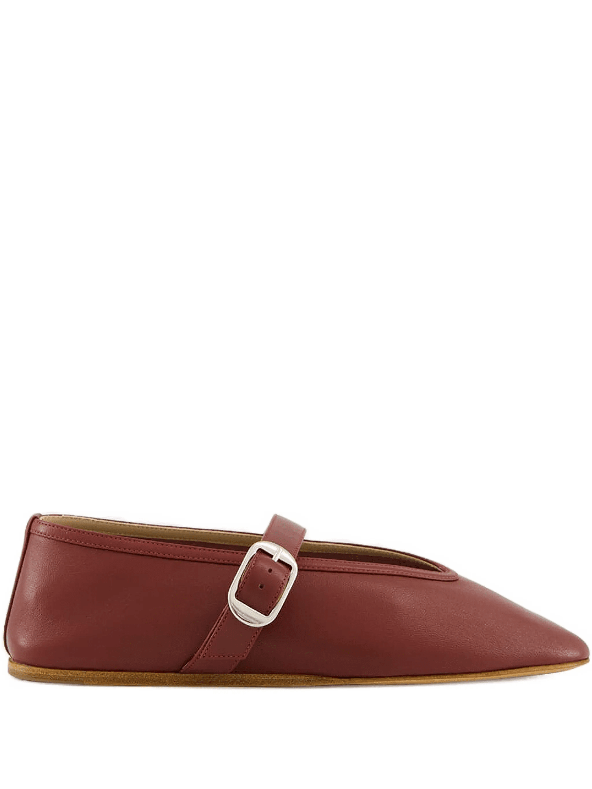 Stella buckle-strap leather ballet flats - Image 1