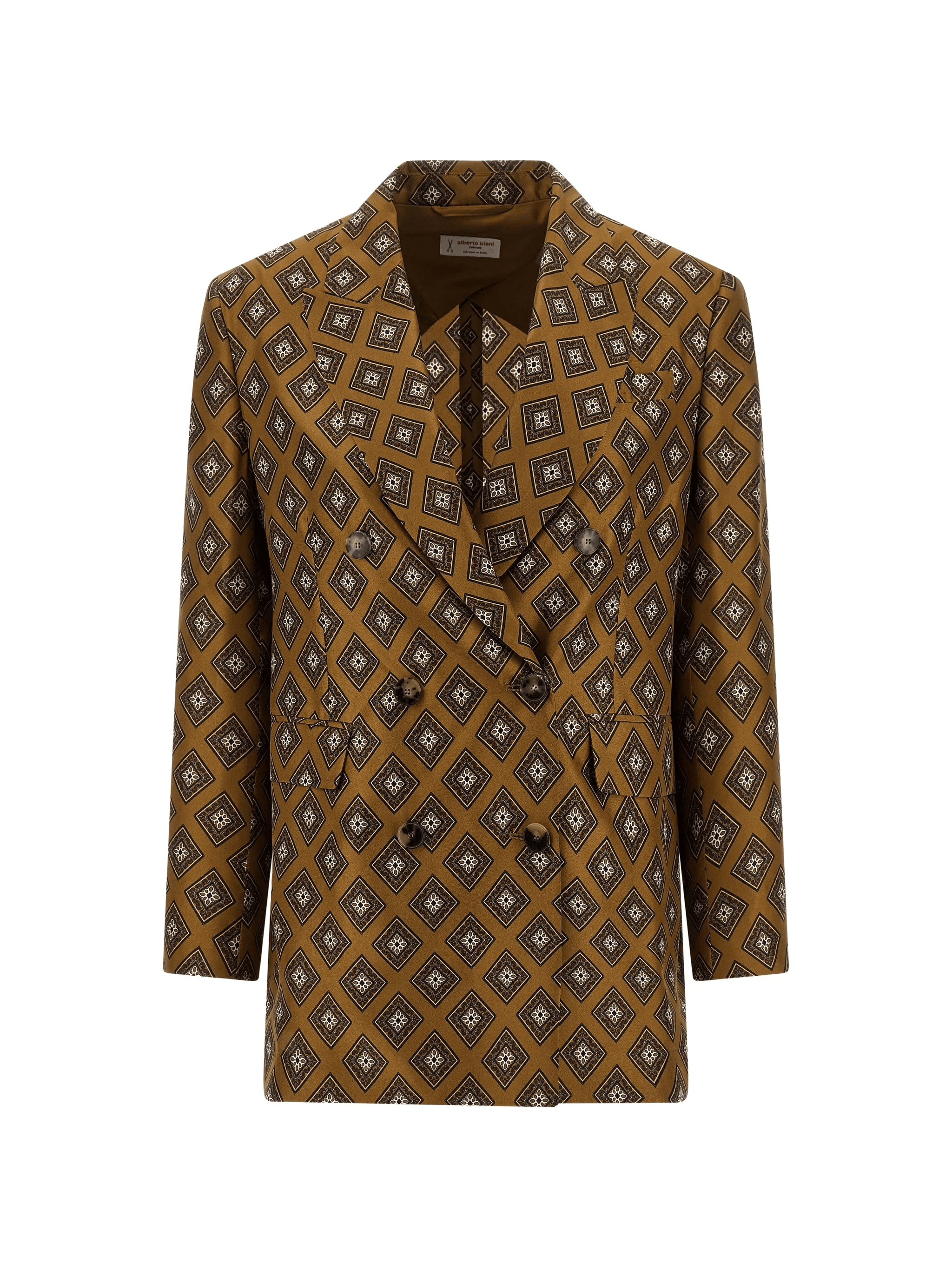 silk double-breasted blazer - Image 1