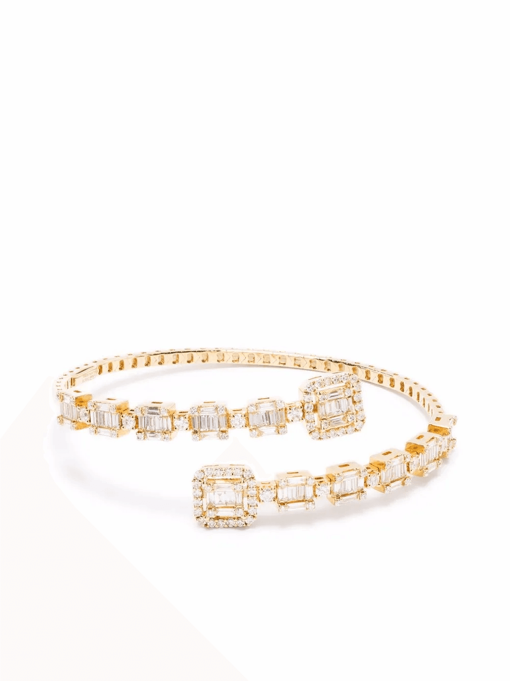 18kt yellow gold diamond cuff bracelet - Image 1