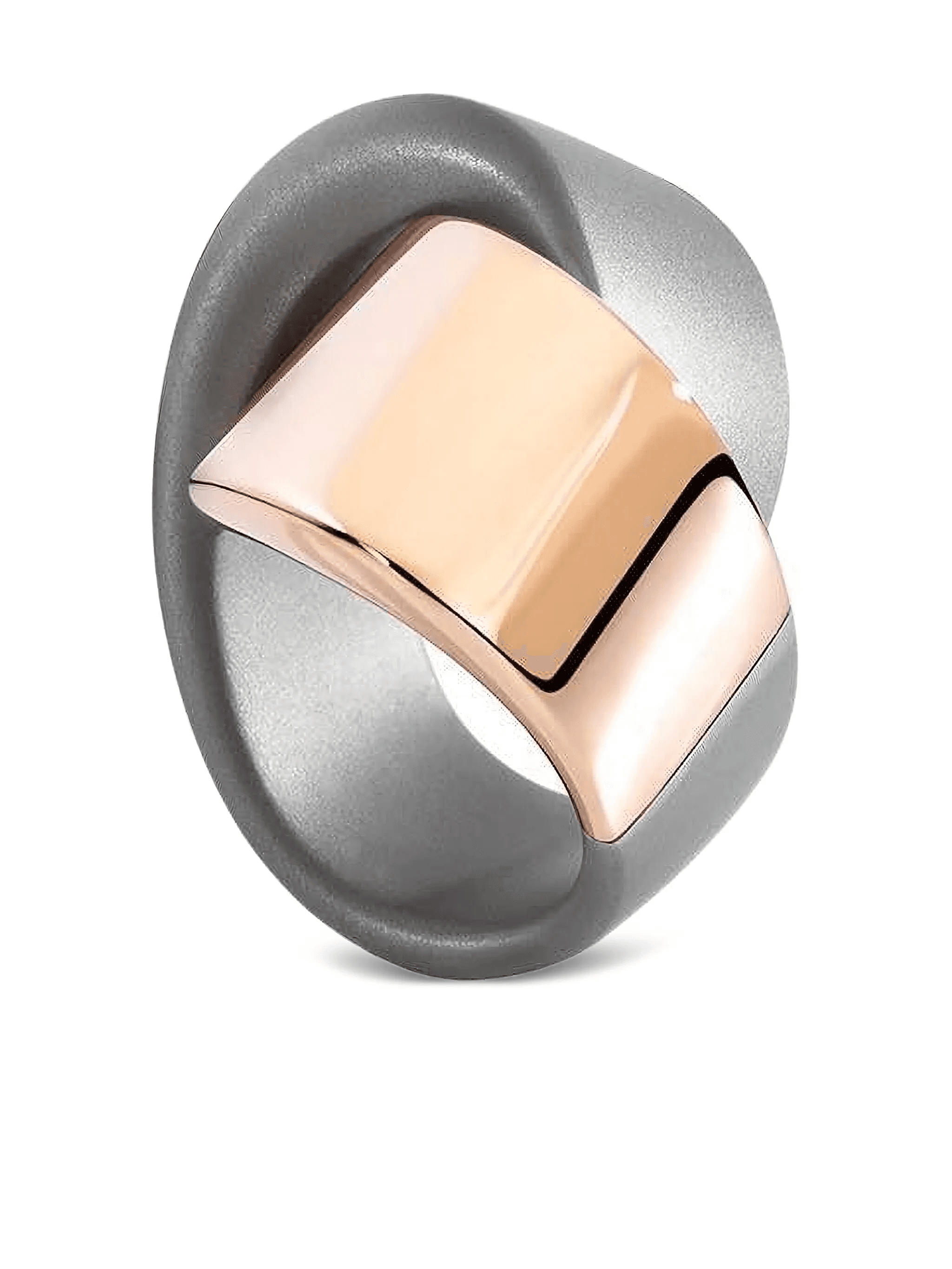 18K rose gold and titanium Abbraccio knot Ring - Image 1