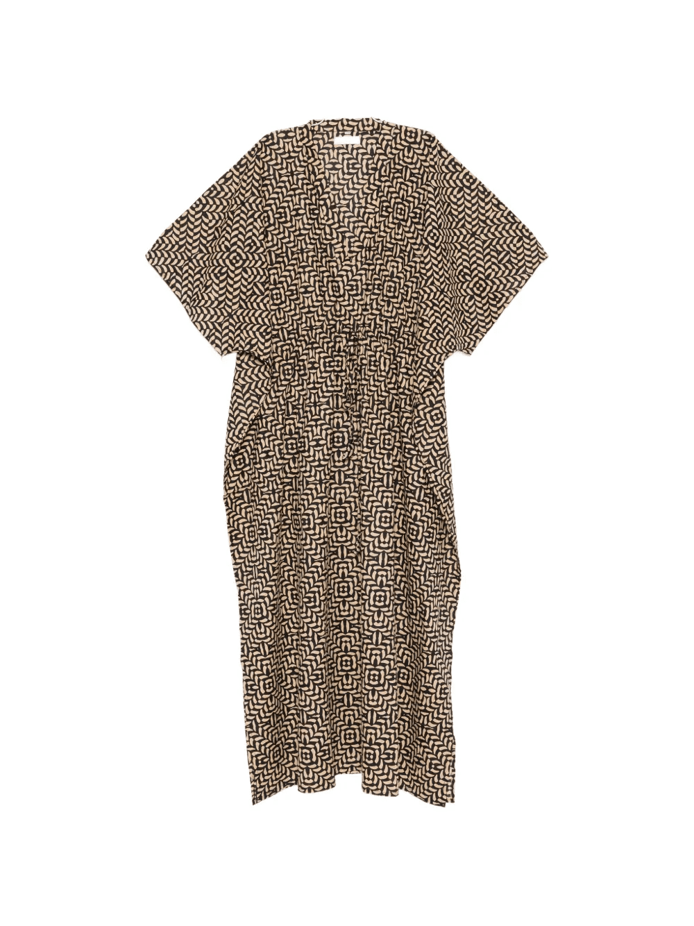 Marta geometric-pattern drawstring maxi dress - Image 1