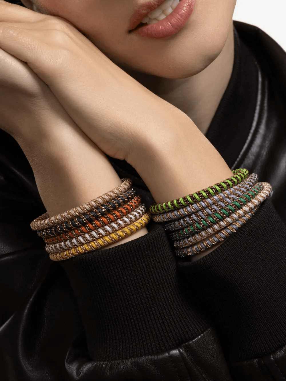 yellow gold stretch bracelet - Image 1