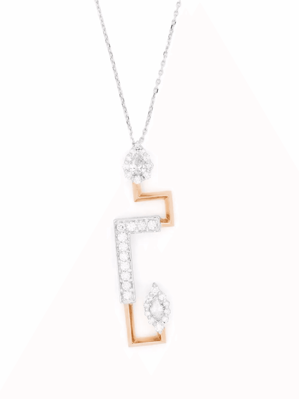 18kt gold diamond pendant necklace - Image 1