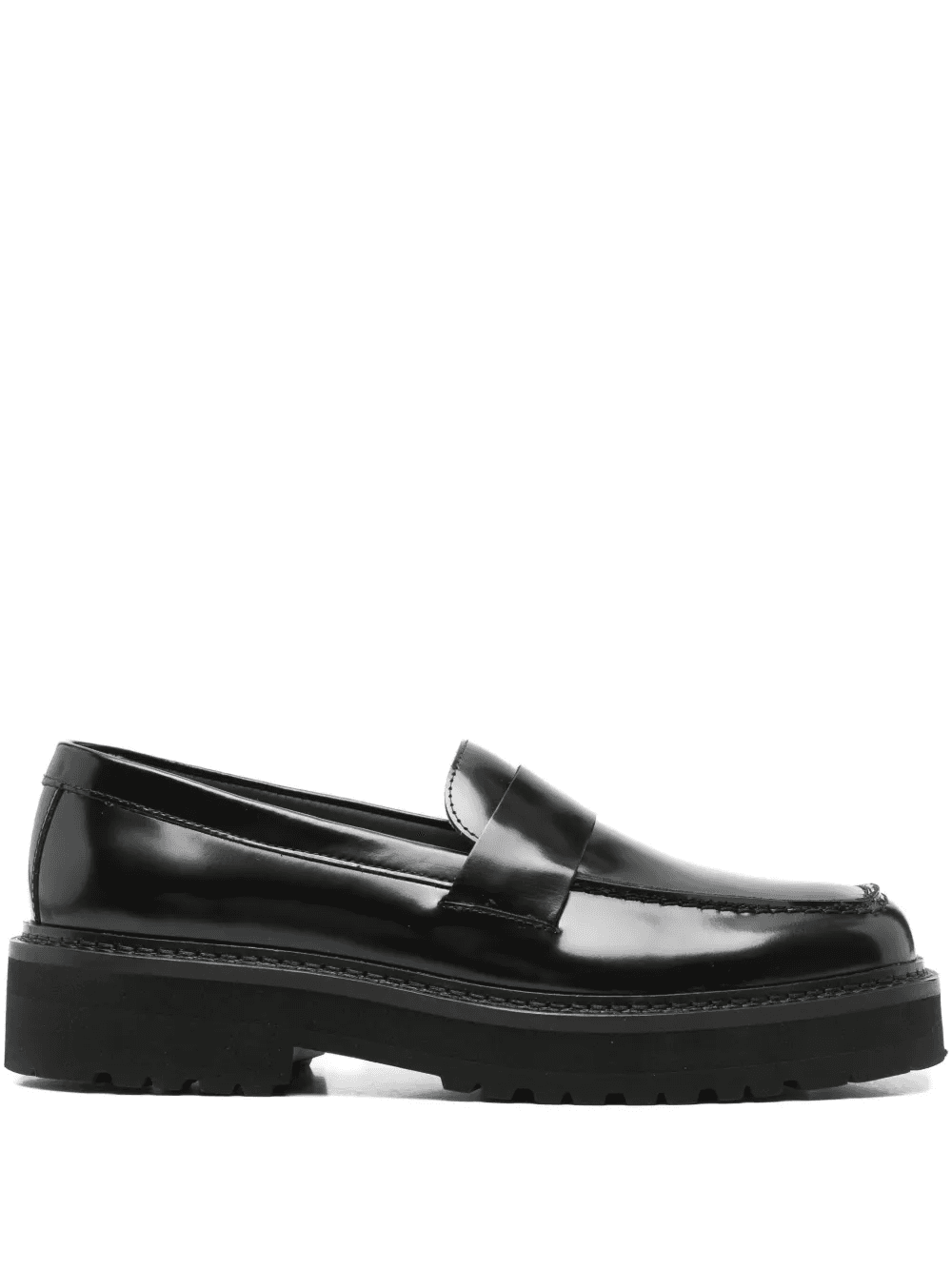 strap leather loafers - Image 1