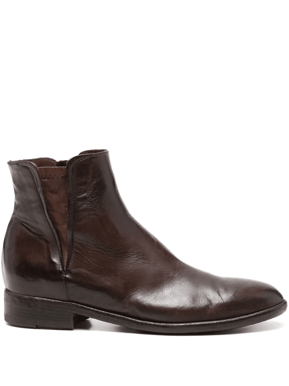 zip-detail leather ankle boots - Image 1