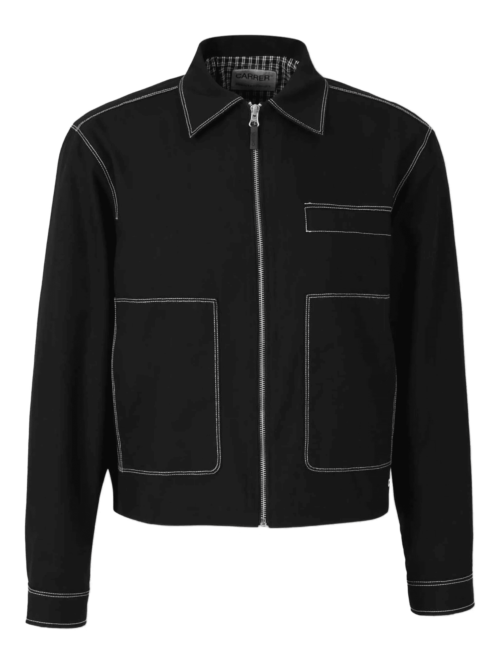Bay contrast-stitch shirt jacket - Image 1