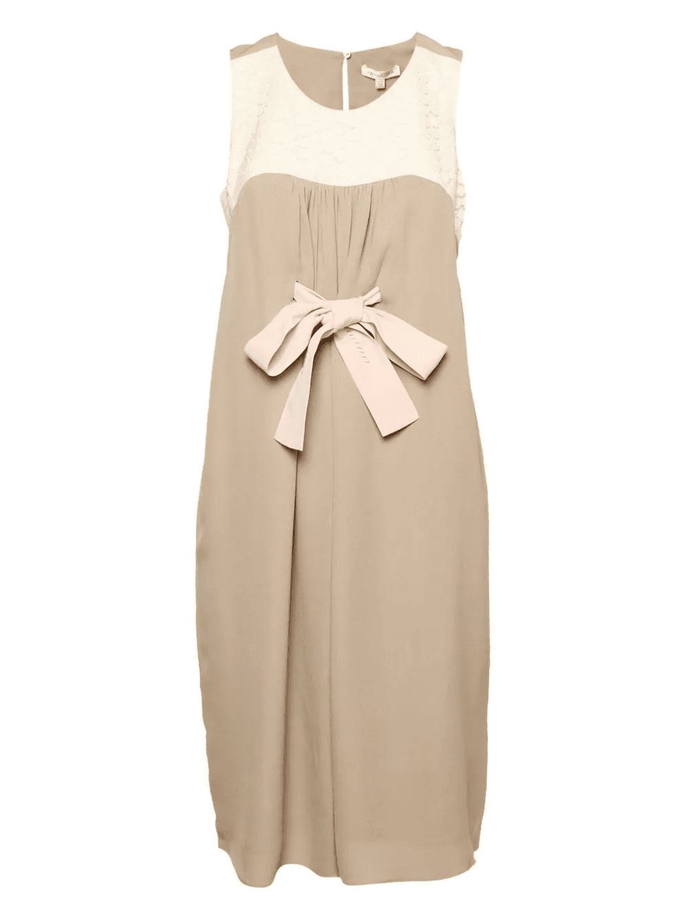 bow-detail lace-panel dress - Image 1