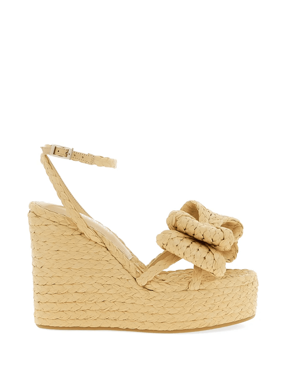 Cadeau bow raffia sandals - Image 1