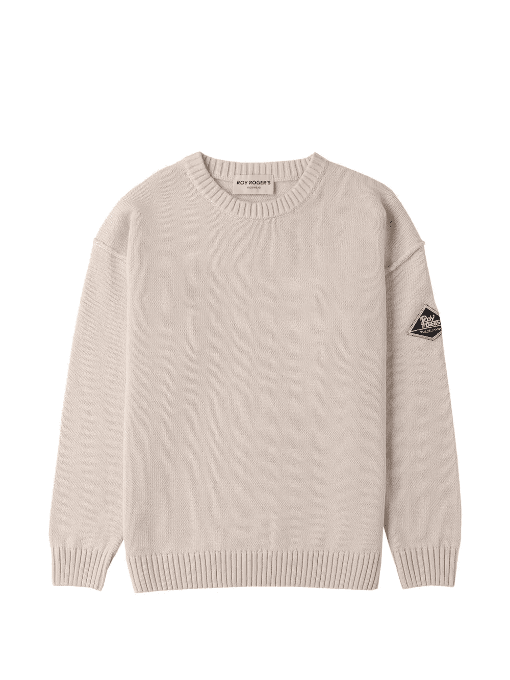 logo-patch crewneck sweater - Image 1