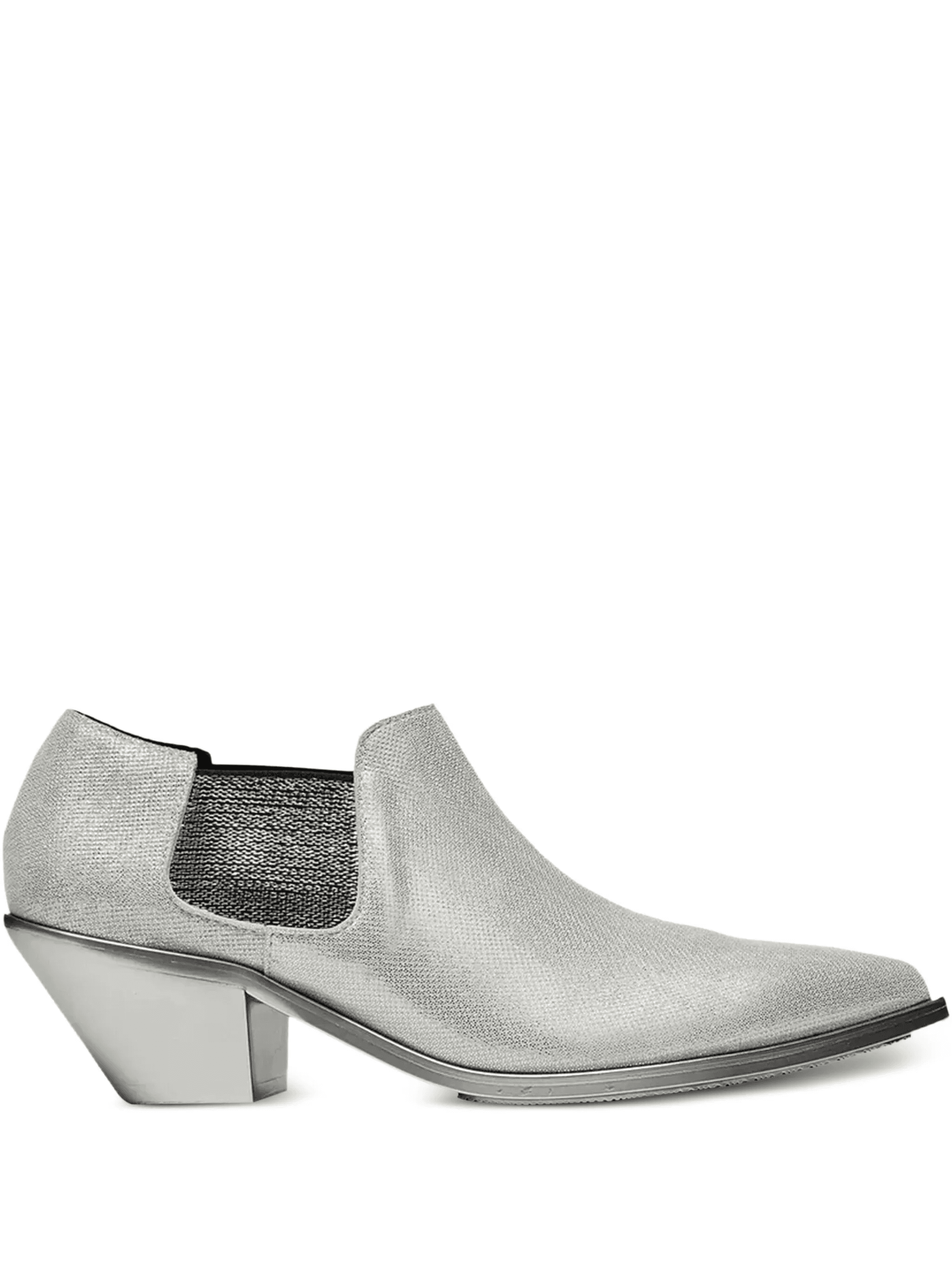 metallic-effect pointed-toe chelsea boots - Image 1