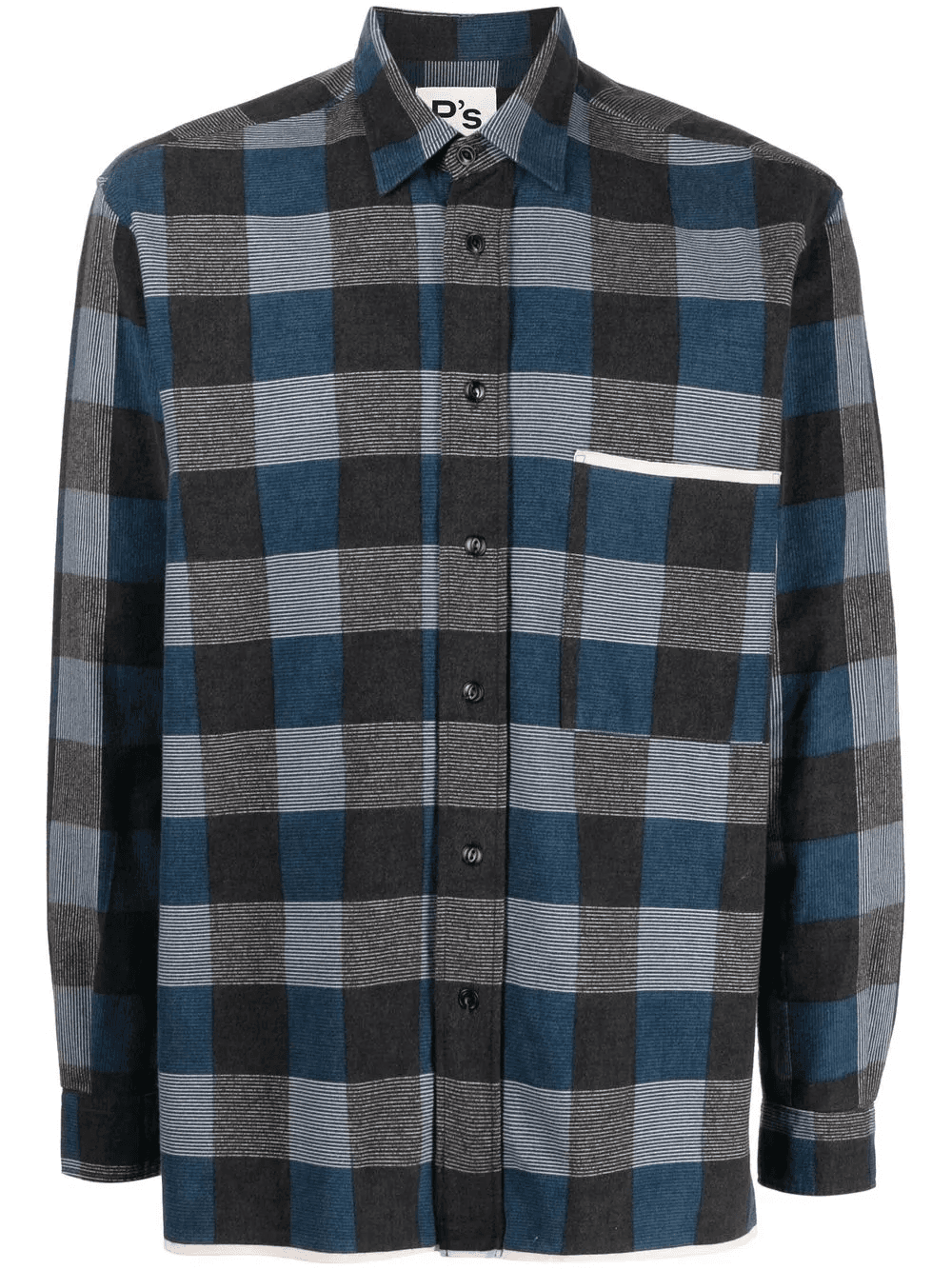 check-print cotton shirt - Image 1