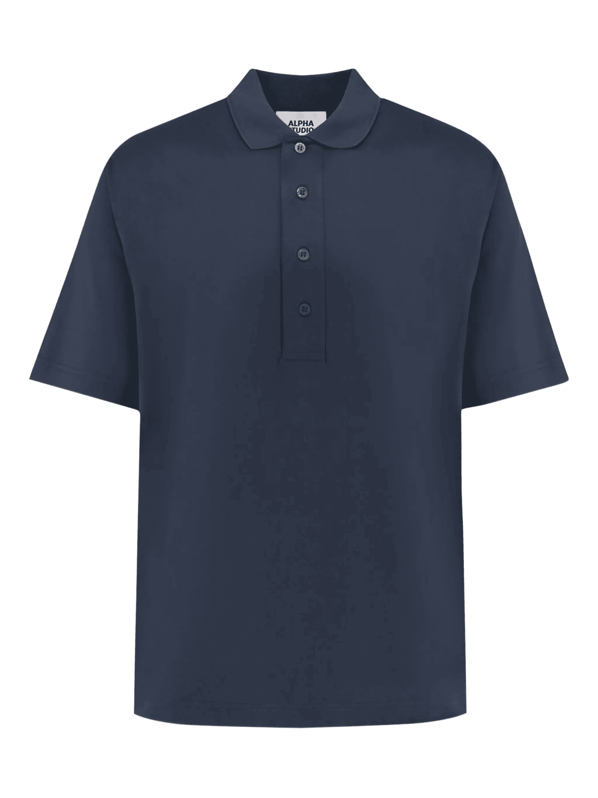 buttoned short-sleeve polo shirt - Image 1