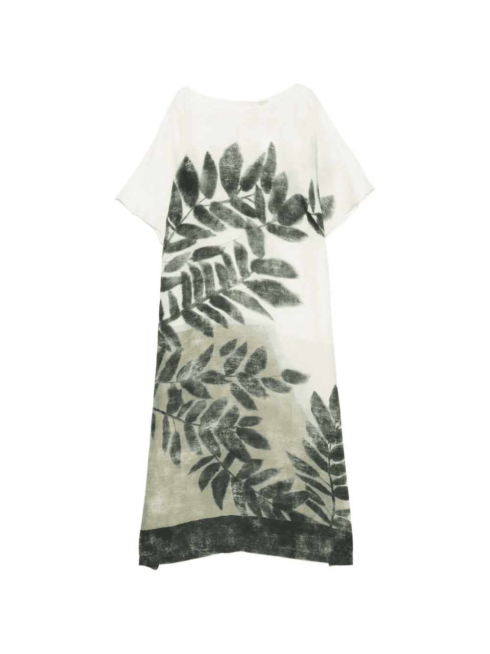 leaf-print midi dress - Image 1