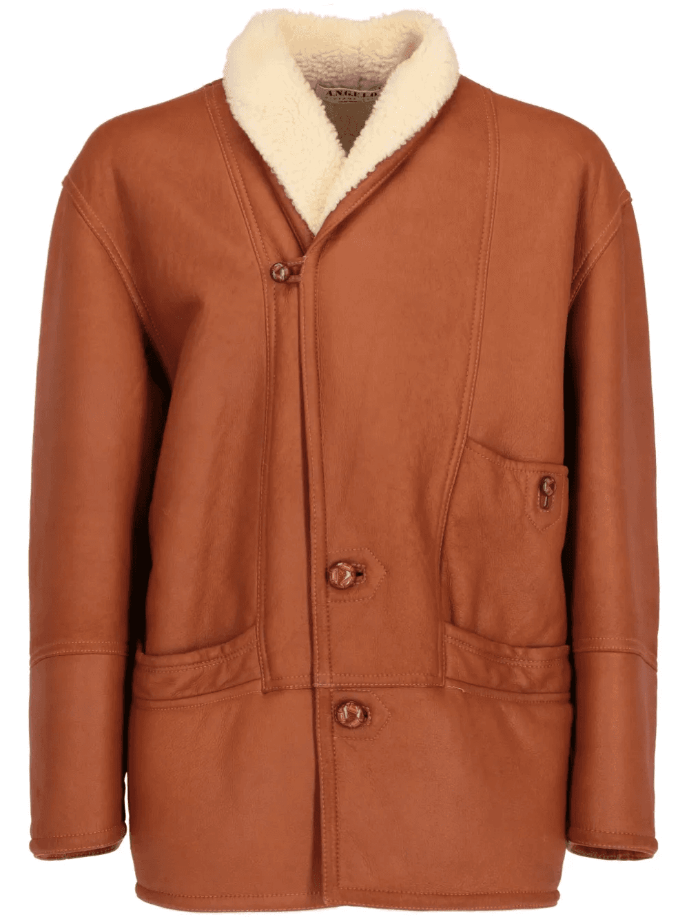 1980s leather coat - Image 1