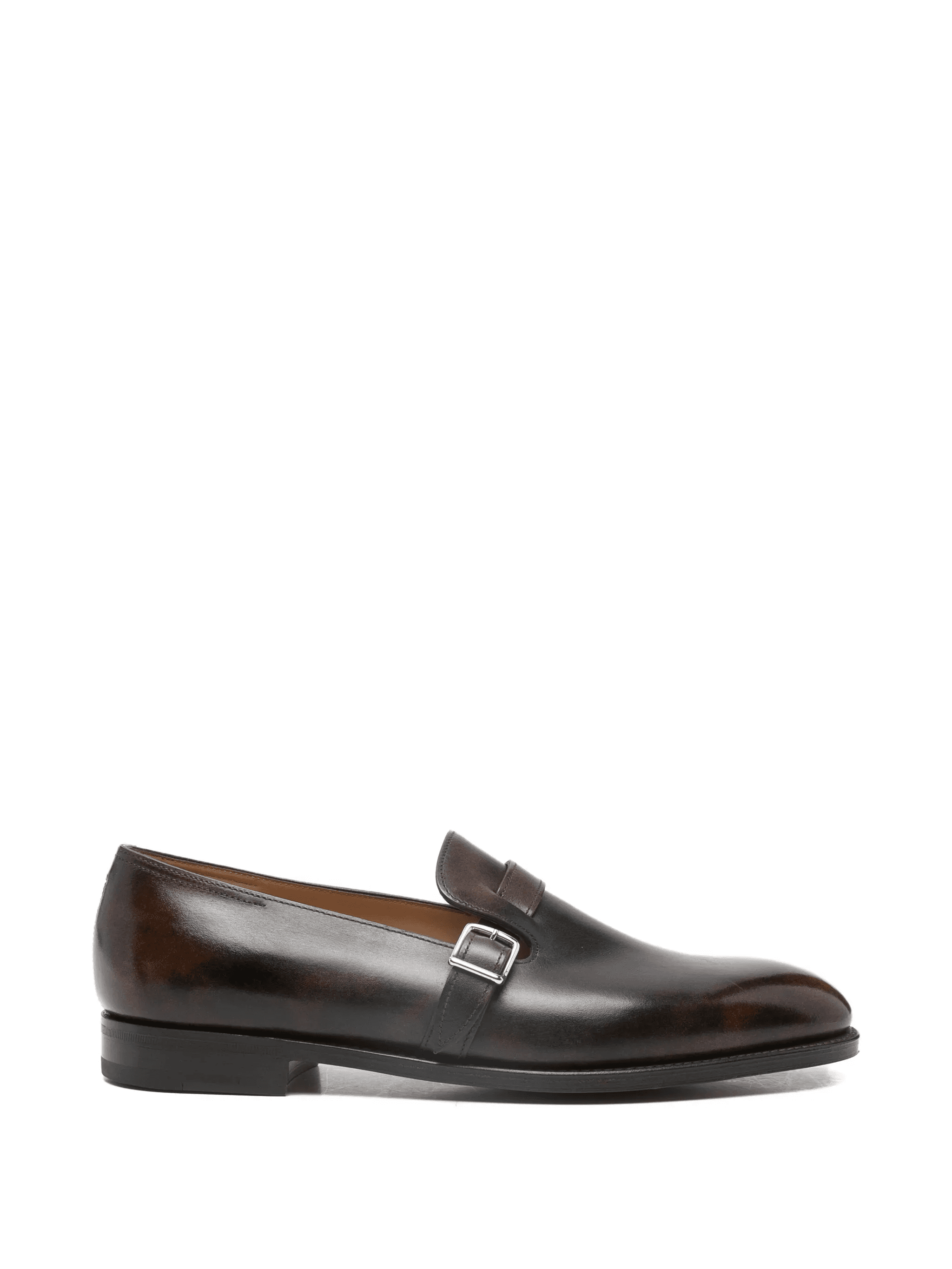 buckle strap leather loafers - Image 1