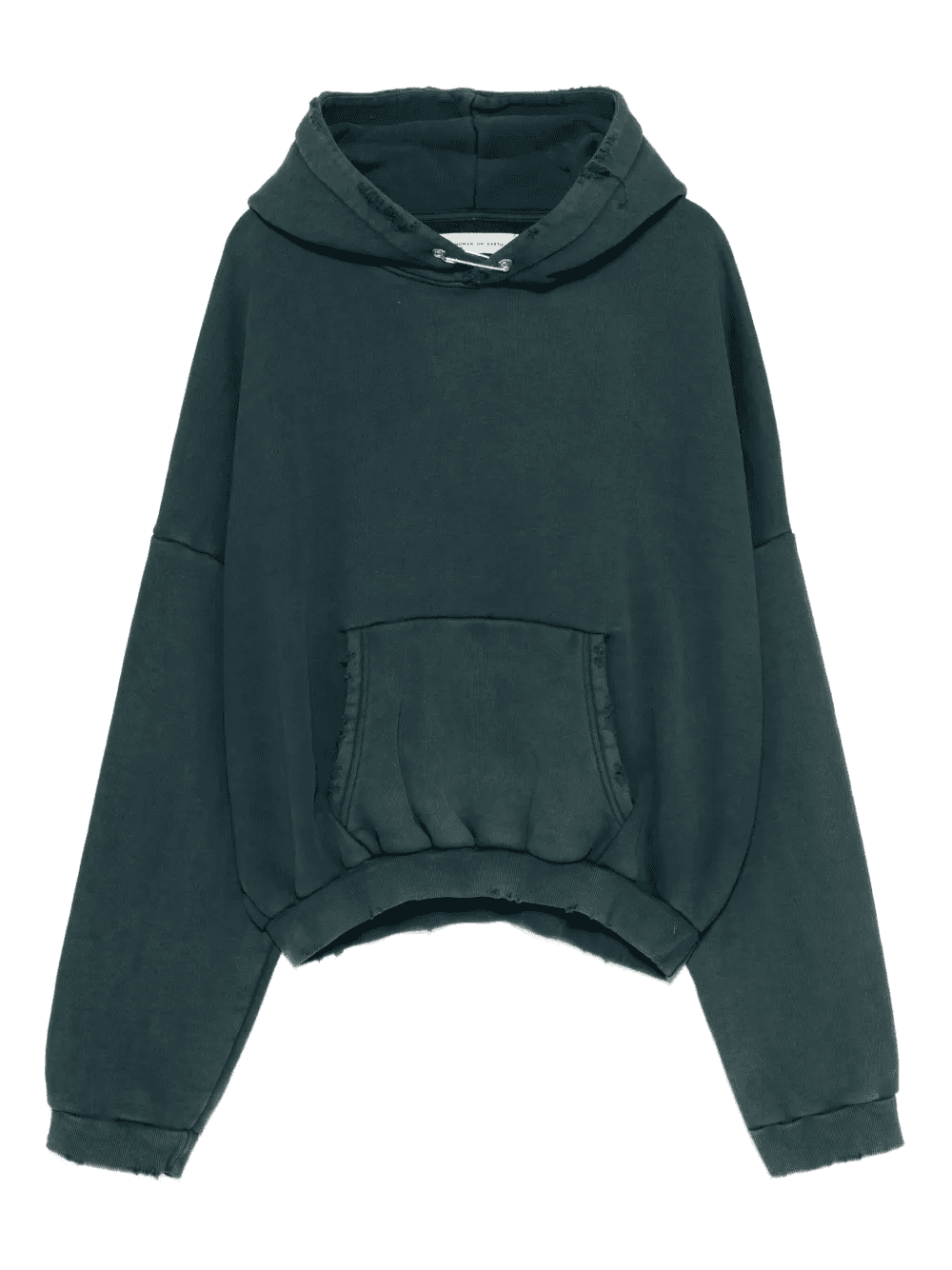 safety pin-detail hoodie - Image 1