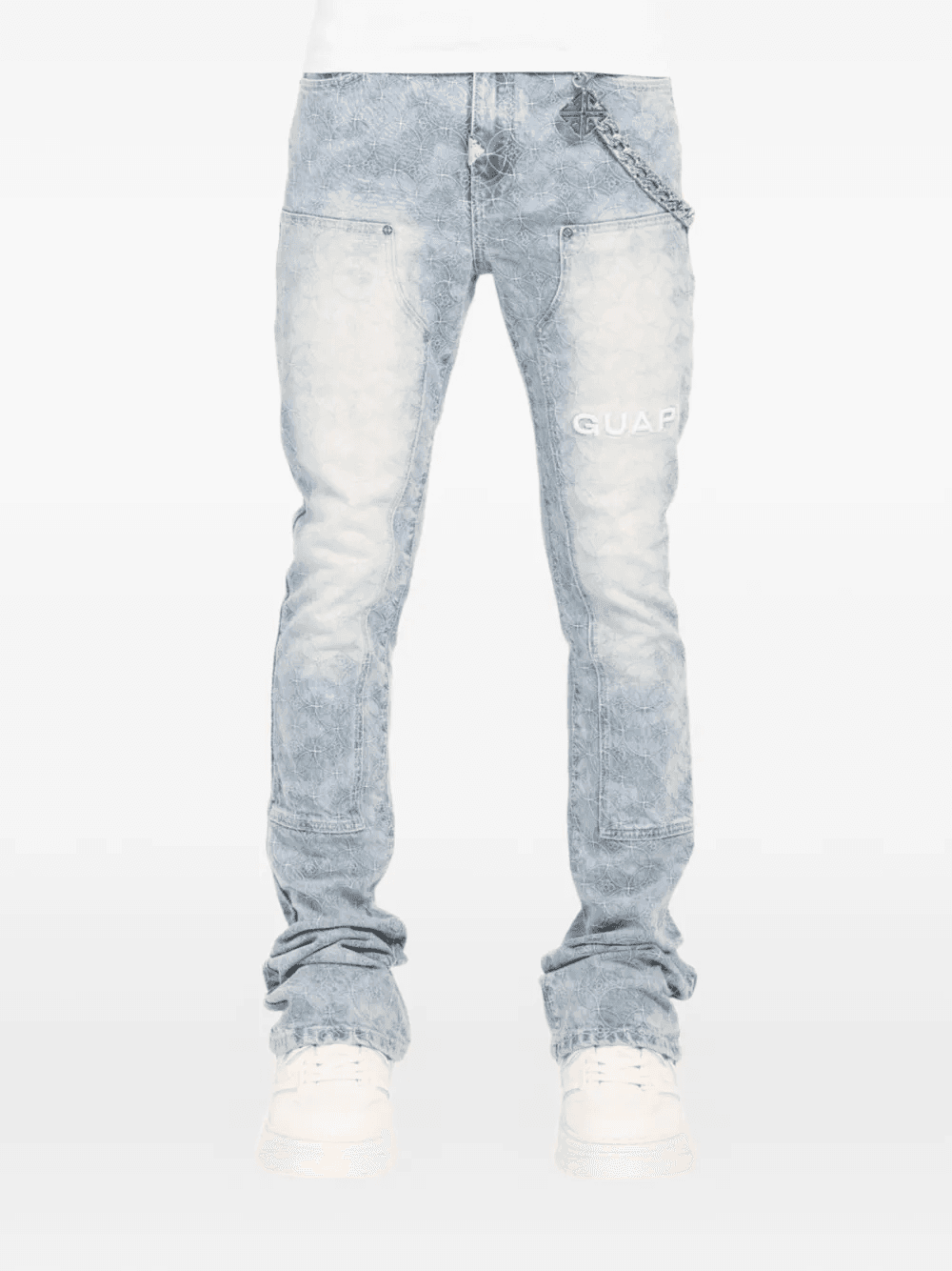 Sashiko appliqué jeans - Image 1