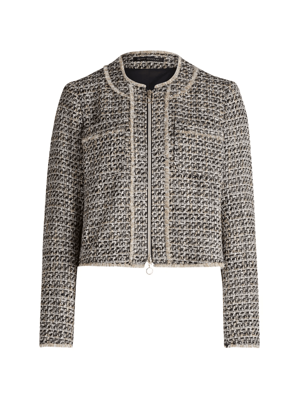 tweed fringed jacket - Image 1