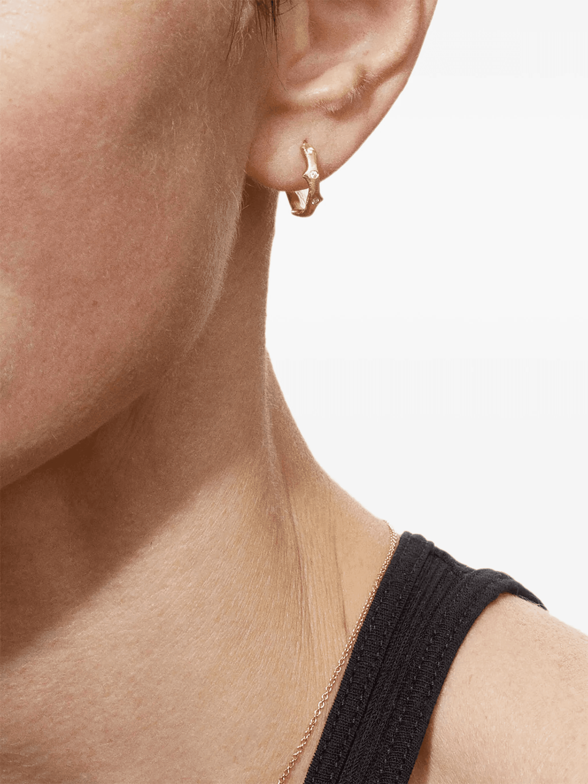 18K yellow gold Thorn diamond earrings - Image 1